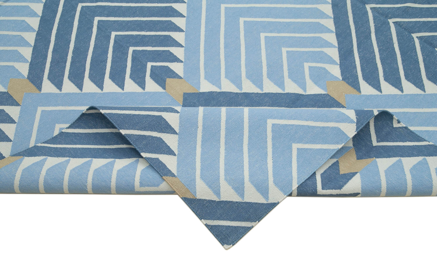 8x10 Blue Dhurrie Rug - 32643