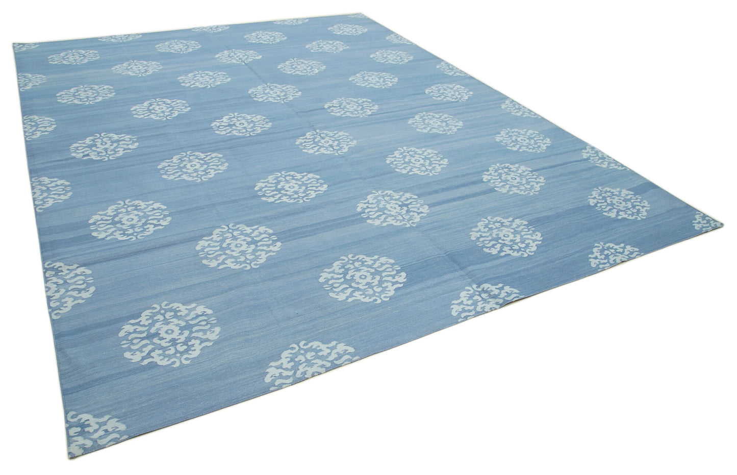 9x12 Blue Dhurrie Rug - 32648