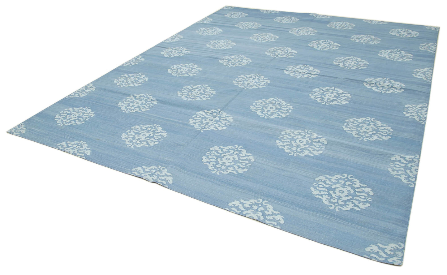 9x12 Blue Dhurrie Rug - 32648