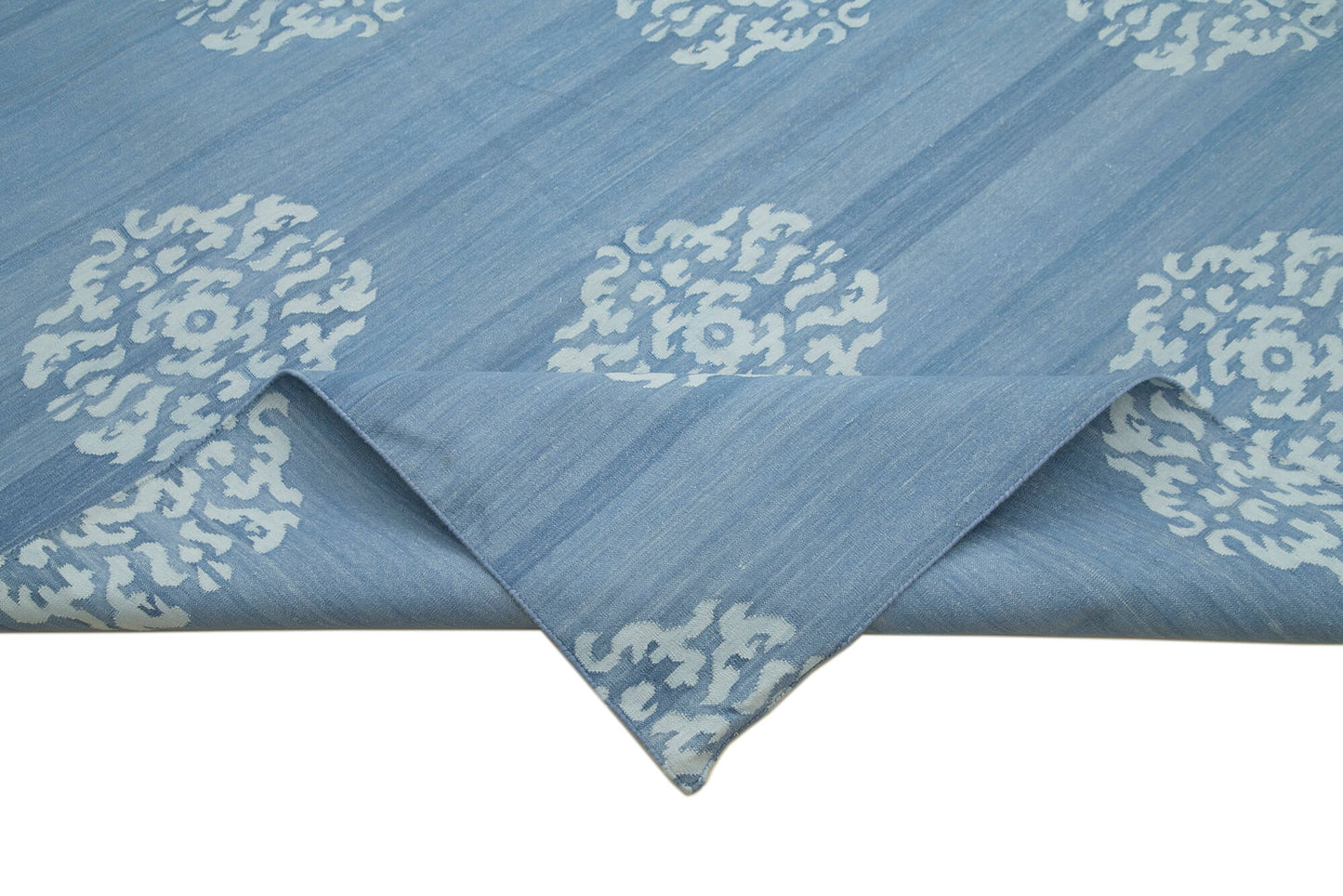 9x12 Blue Dhurrie Rug - 32648