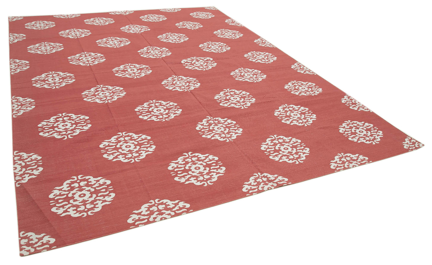 9x12 Red Dhurrie Rug - 32660