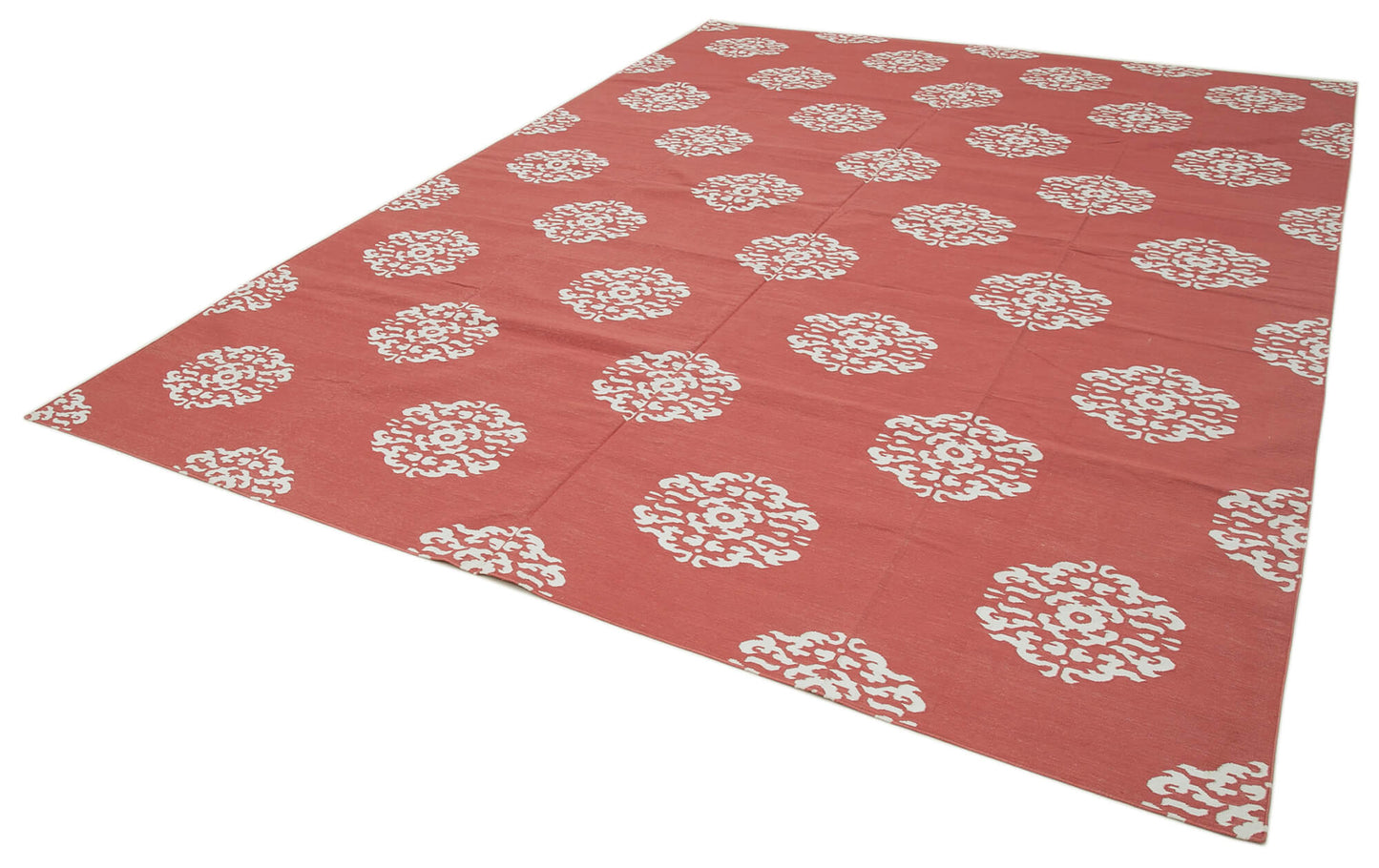 9x12 Red Dhurrie Rug - 32660