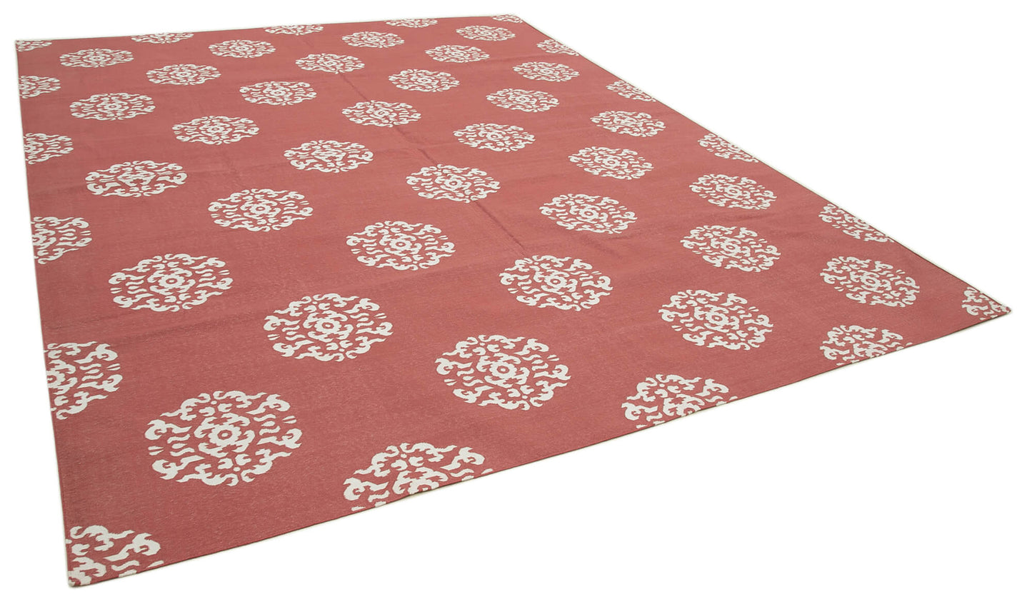 9x12 Red Dhurrie Rug - 32661