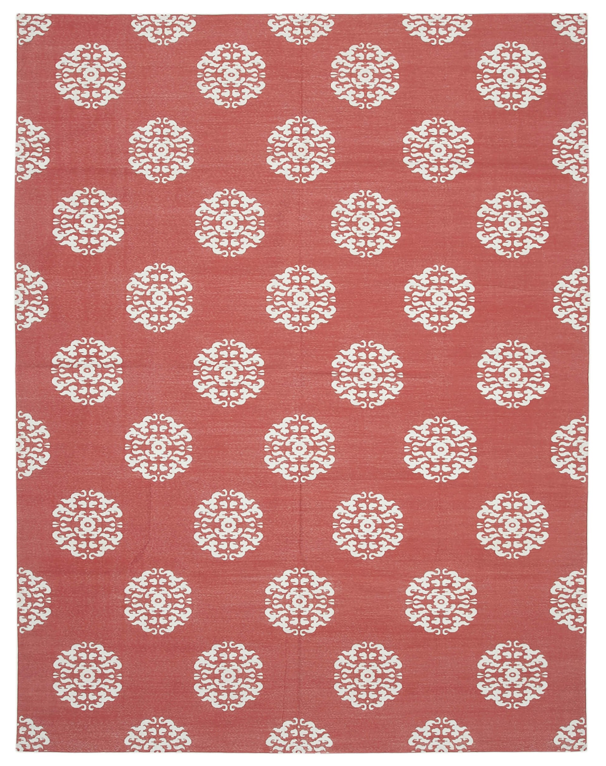 9x12 Red Dhurrie Rug - 32662