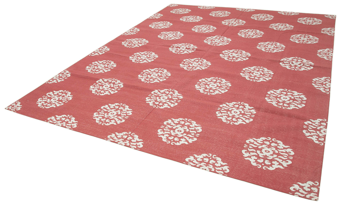 9x12 Red Dhurrie Rug - 32662