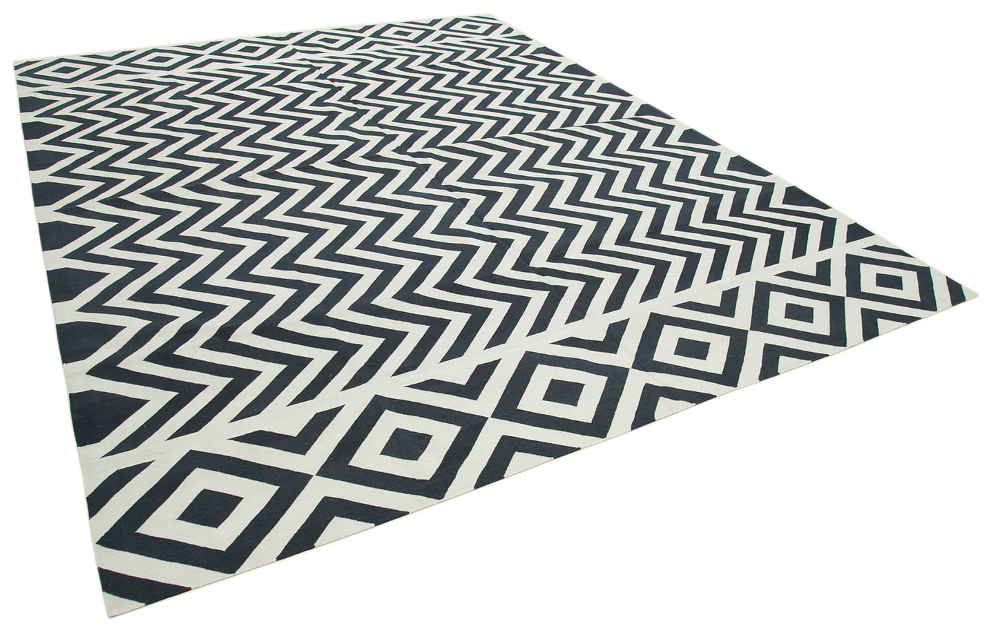 9x12 Black Dhurrie Rug - 32665