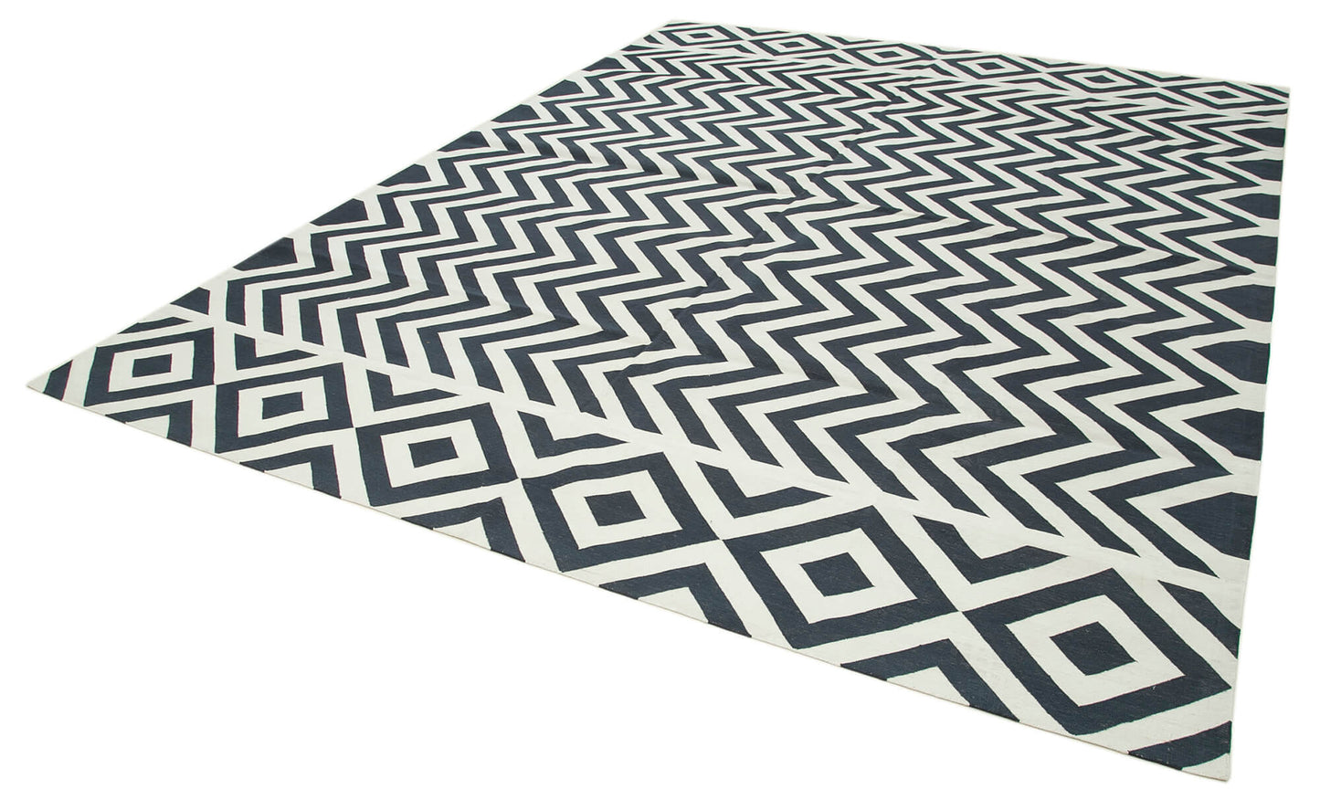 9x12 Black Dhurrie Rug - 32665