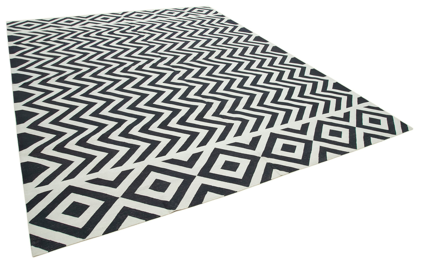 9x12 Black Dhurrie Rug - 32666