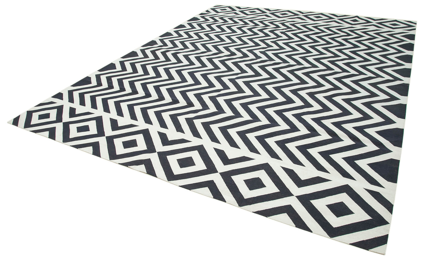 9x12 Black Dhurrie Rug - 32666