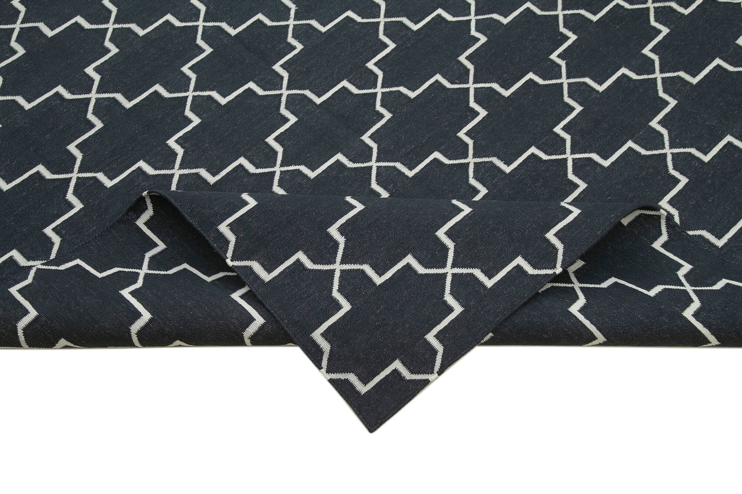 9x12 Black Dhurrie Rug - 32670