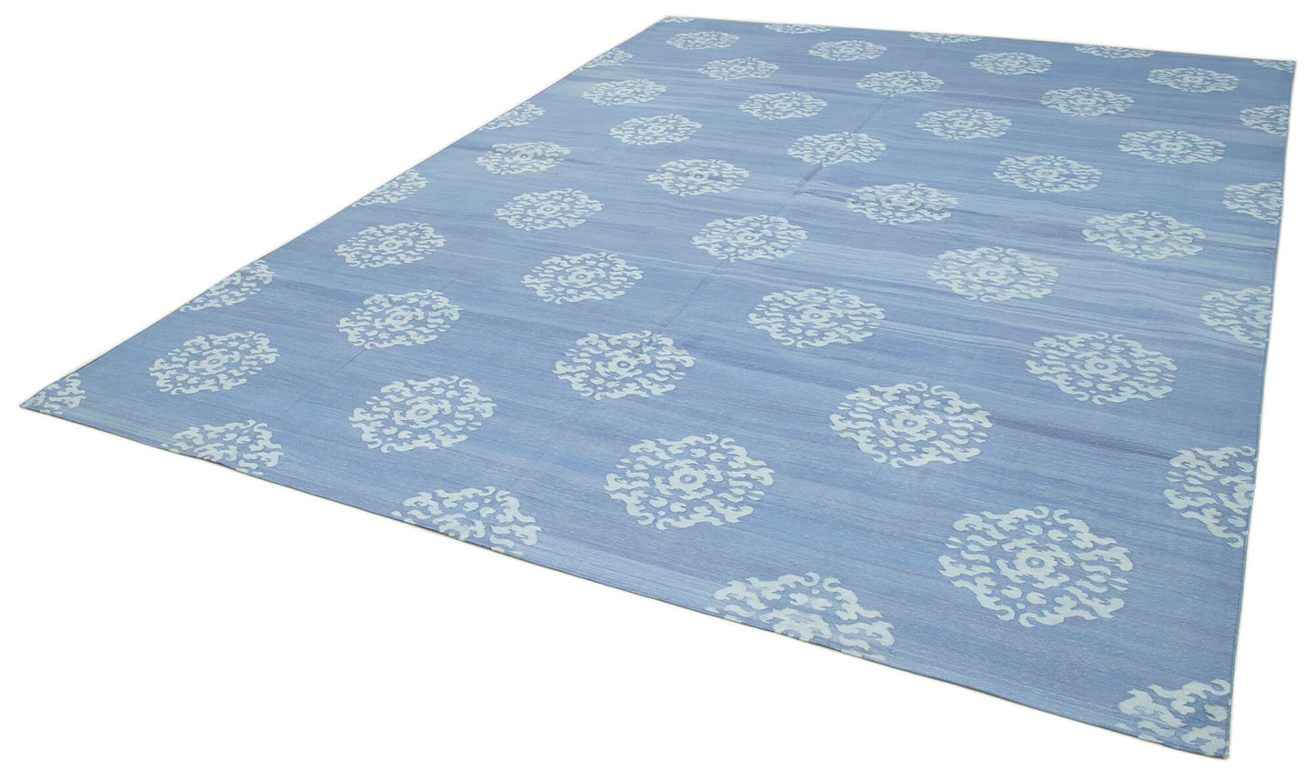 9x12 Blue Dhurrie Rug - 32672