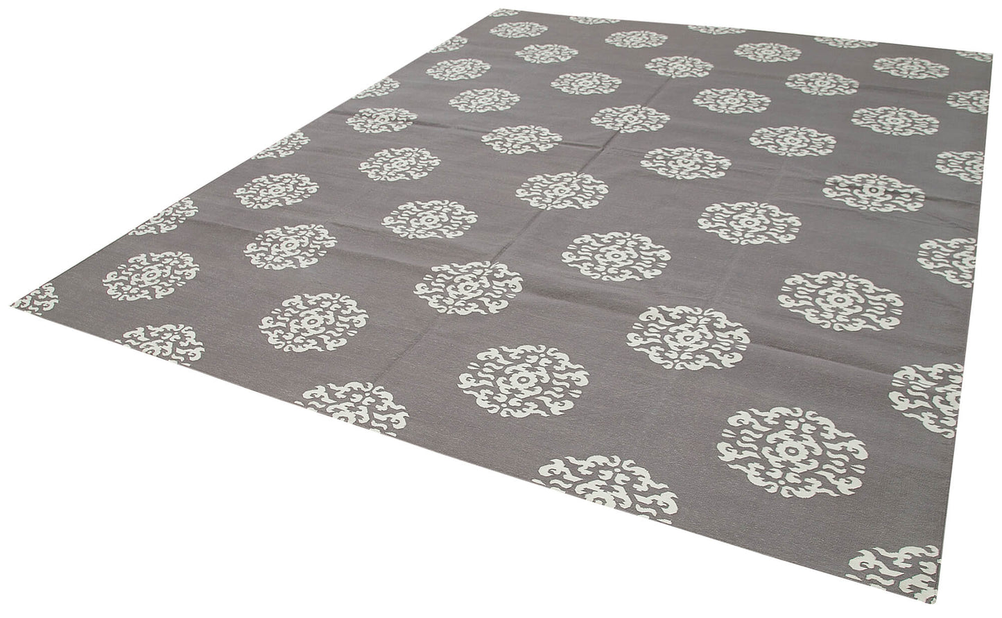 9x12 Grey Dhurrie Rug - 32674