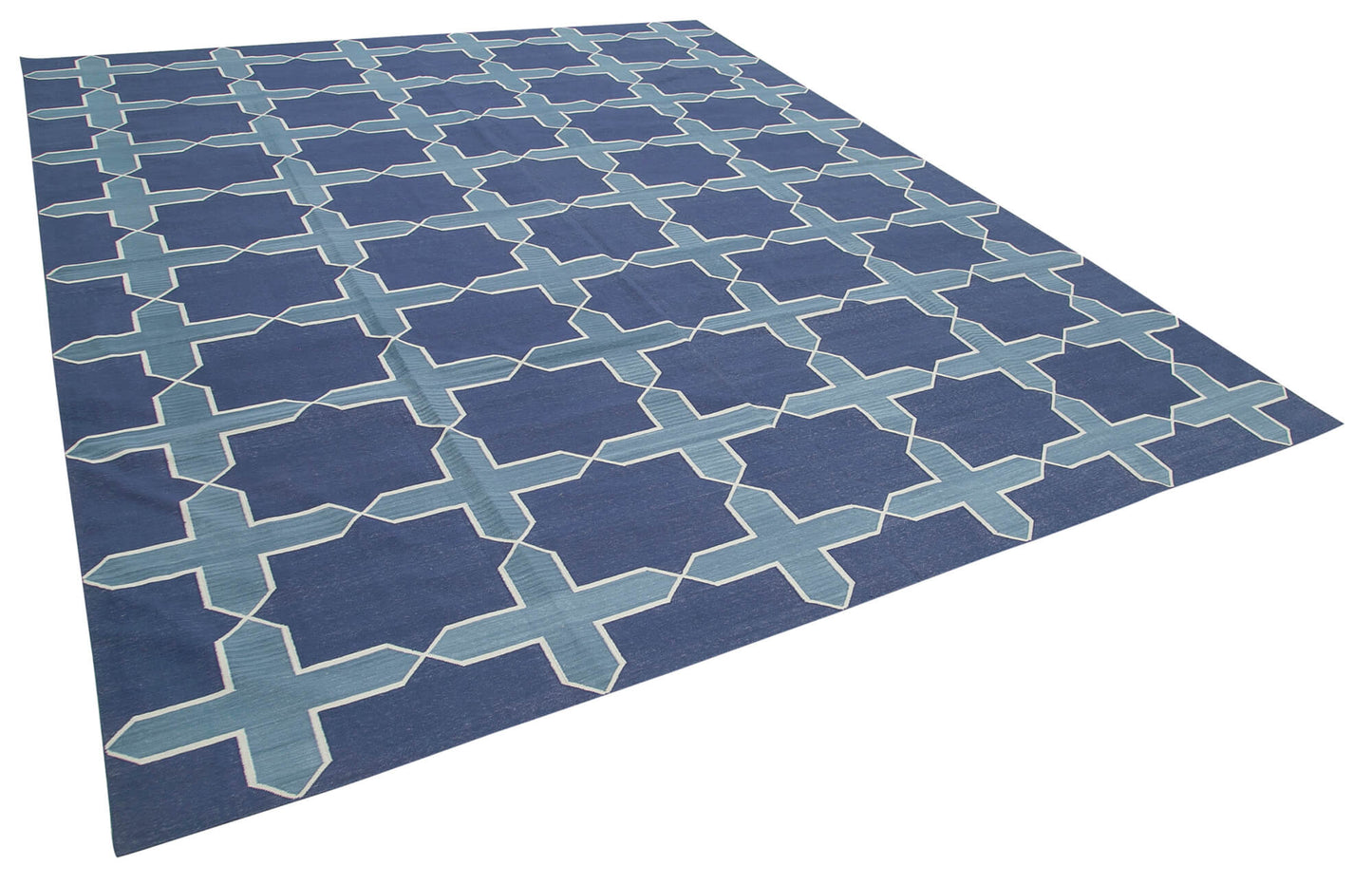 9x12 Blue Dhurrie Rug - 32677