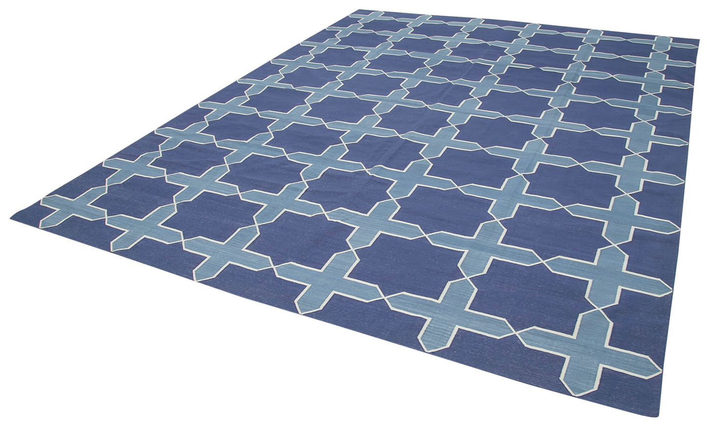 9x12 Blue Dhurrie Rug - 32677