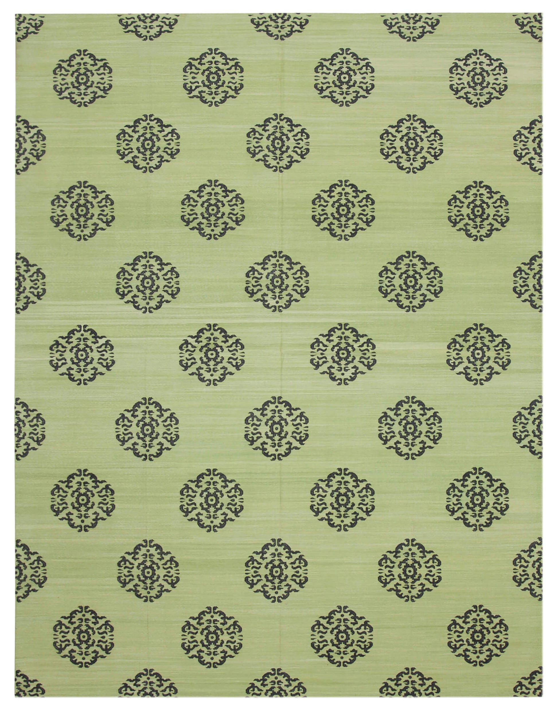 9x12 Green Dhurrie Rug - 32680