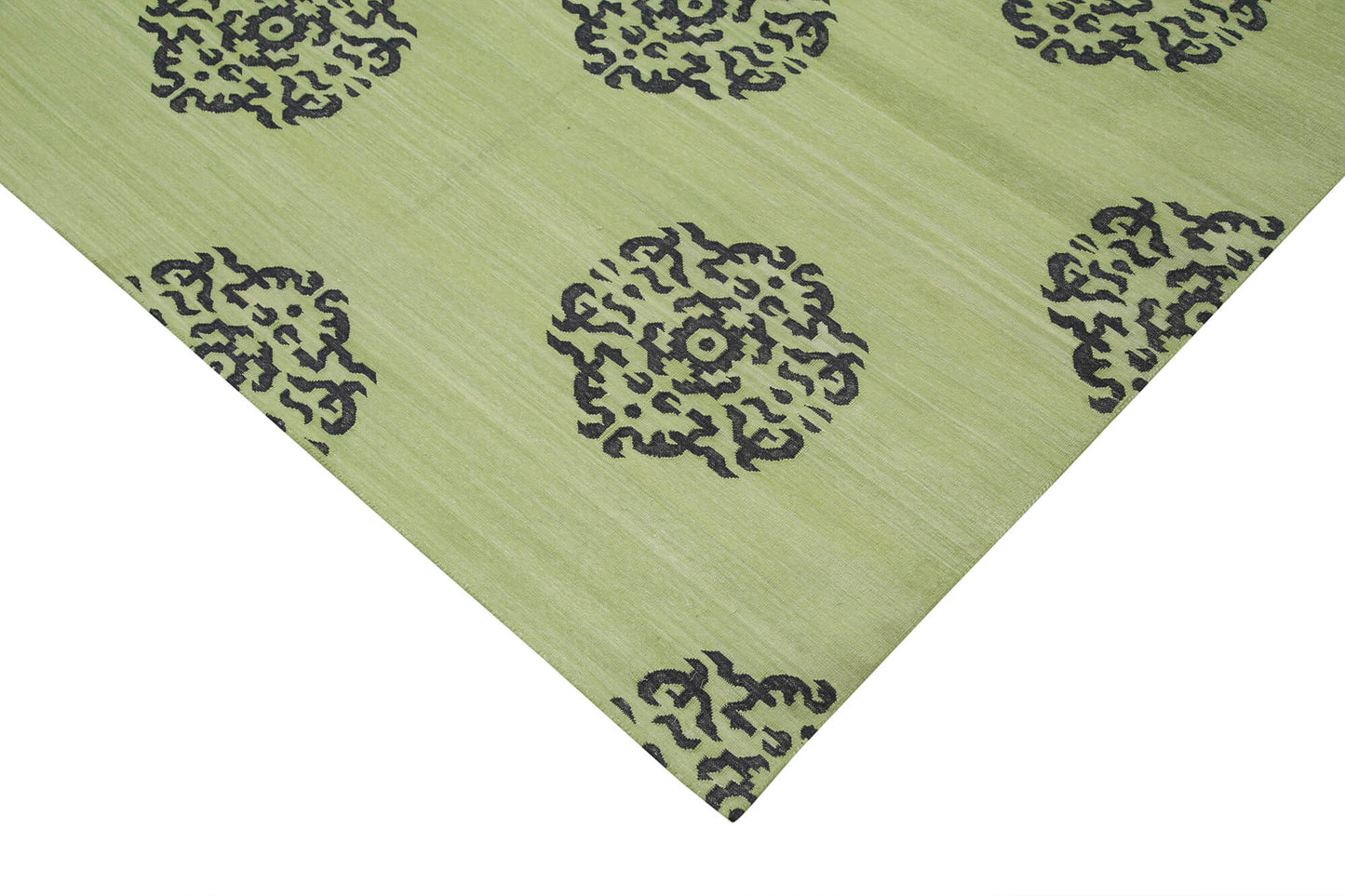 9x12 Green Dhurrie Rug - 32680