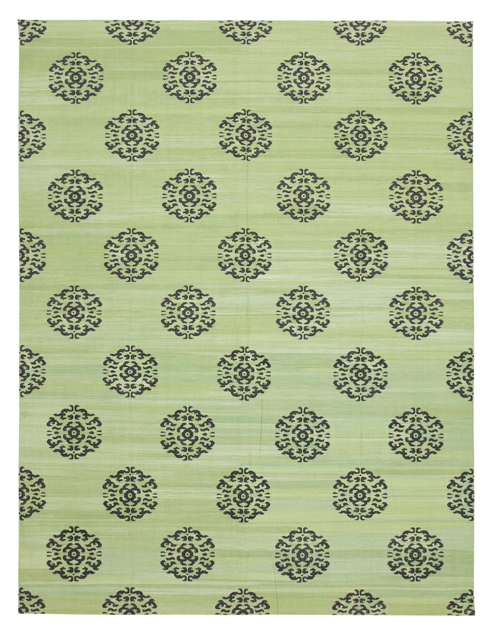 9x12 Green Dhurrie Rug - 32681