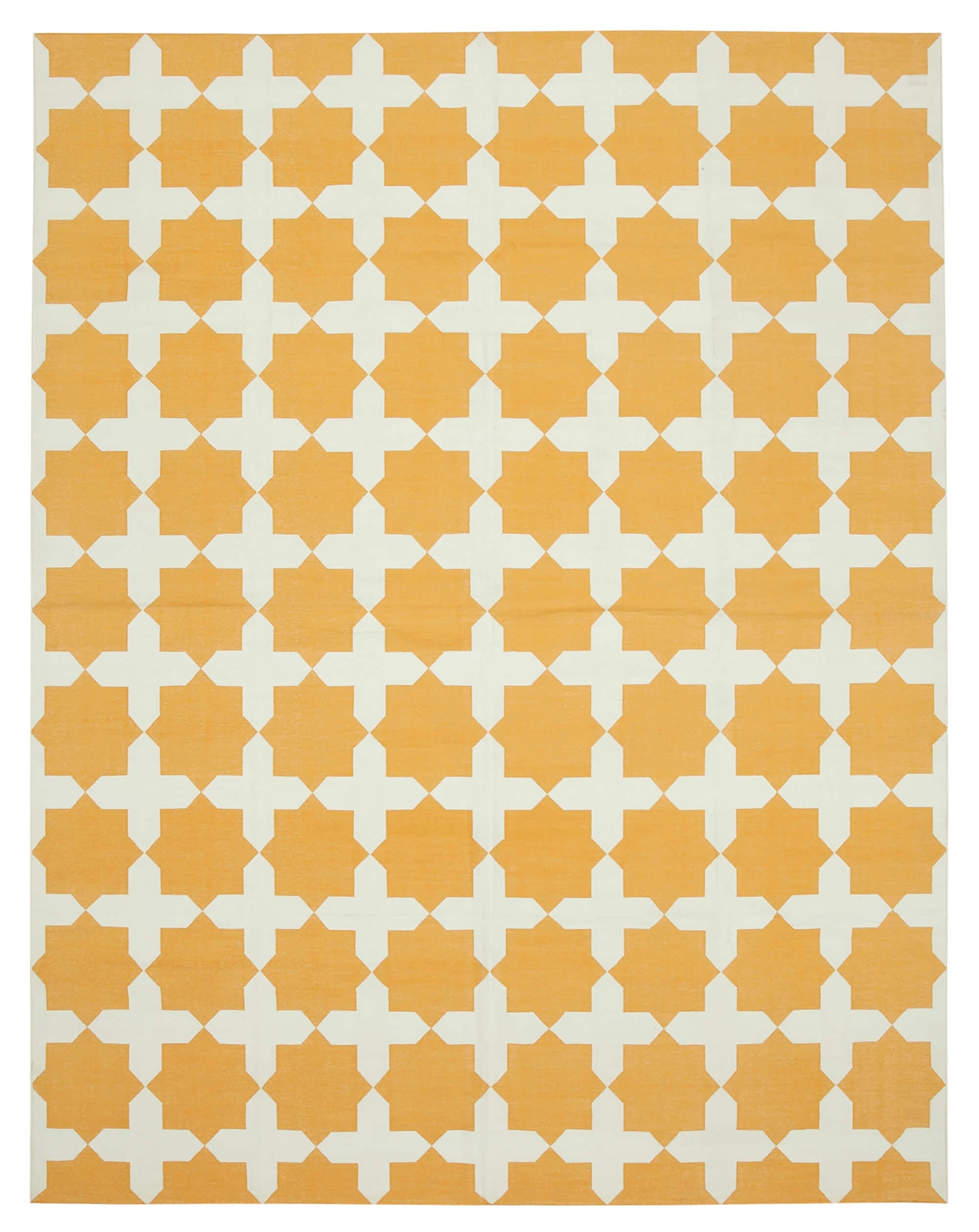 9x12 Yellow Dhurrie Rug - 32682