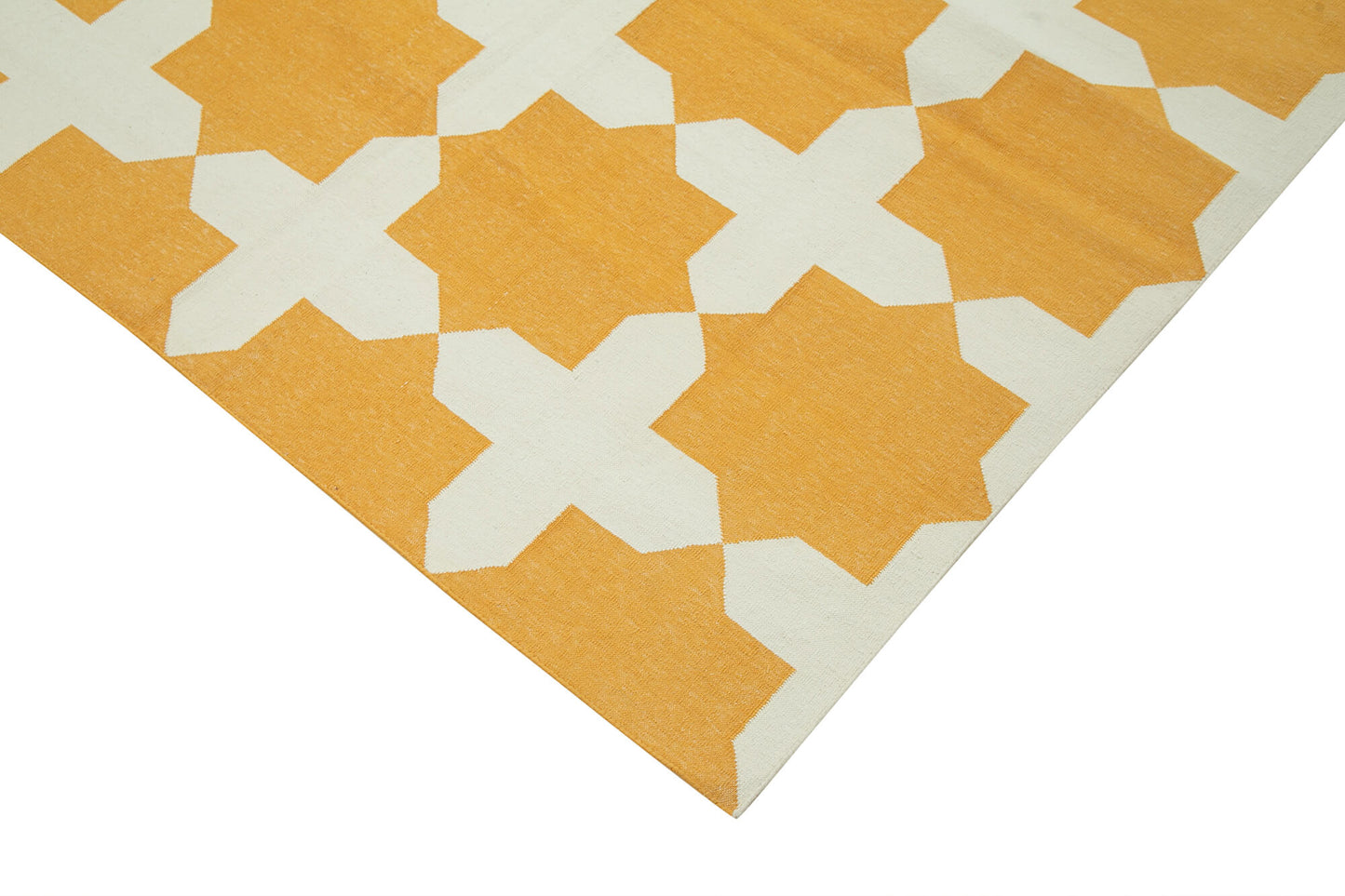 9x12 Yellow Dhurrie Rug - 32682