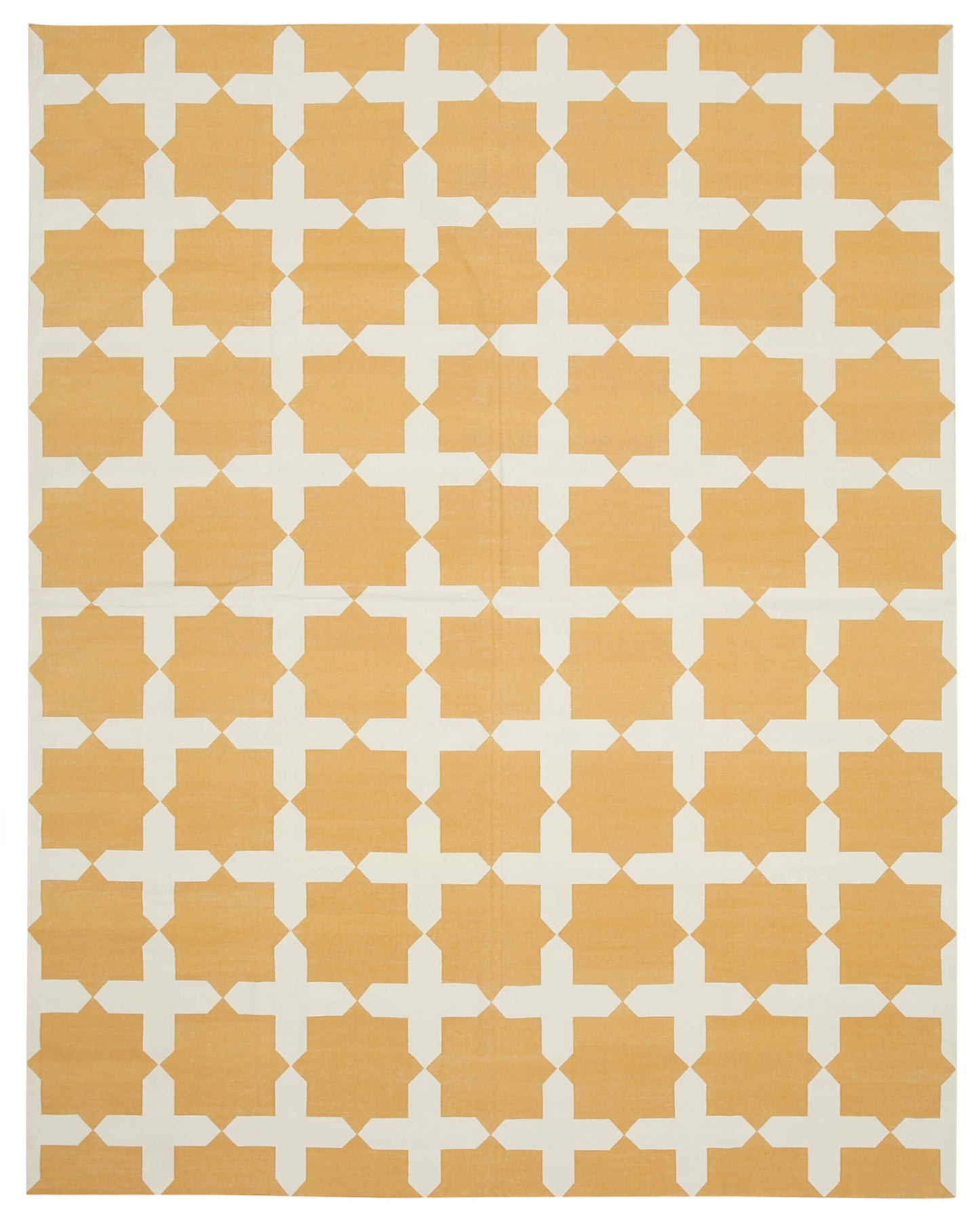 9x12 Yellow Dhurrie Rug - 32684