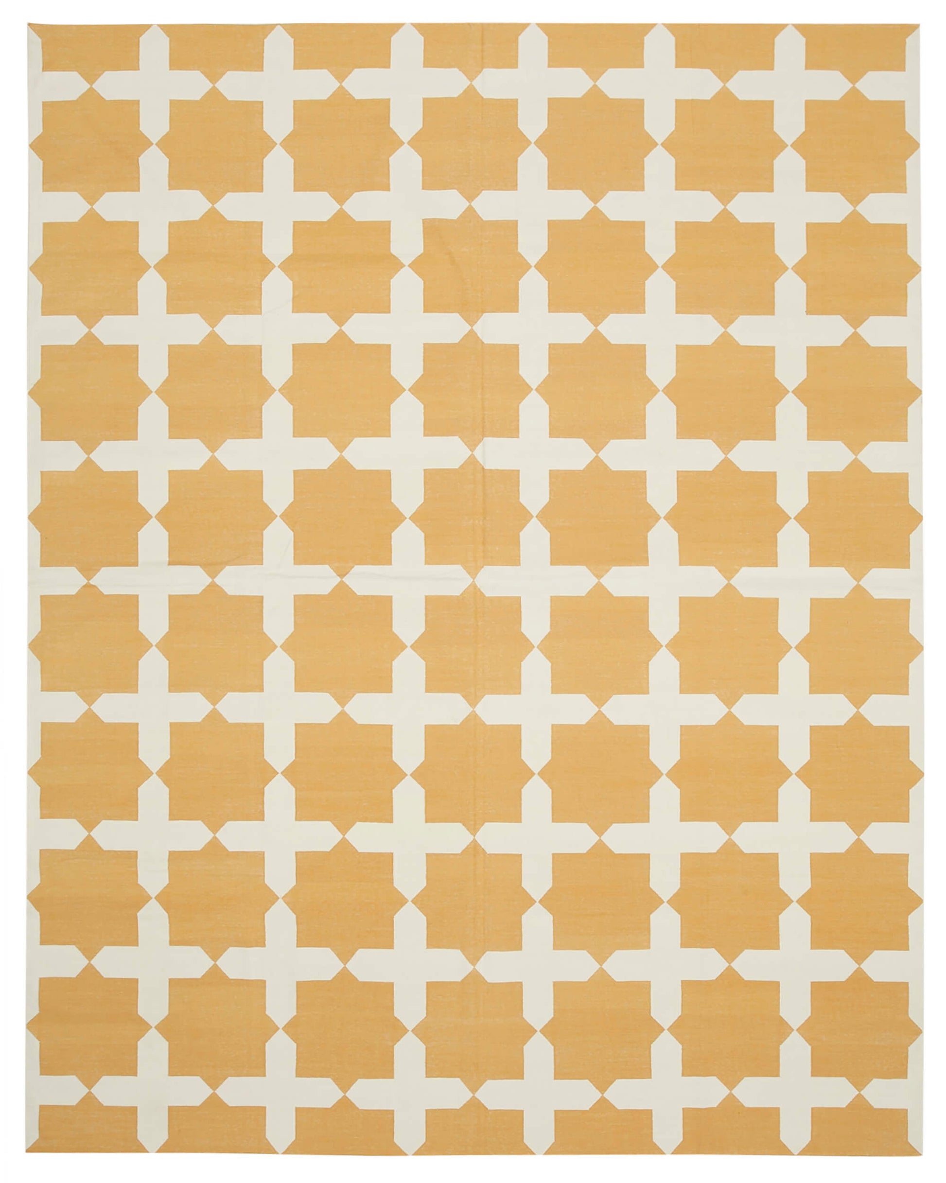 9x12 Yellow Dhurrie Rug - 32684