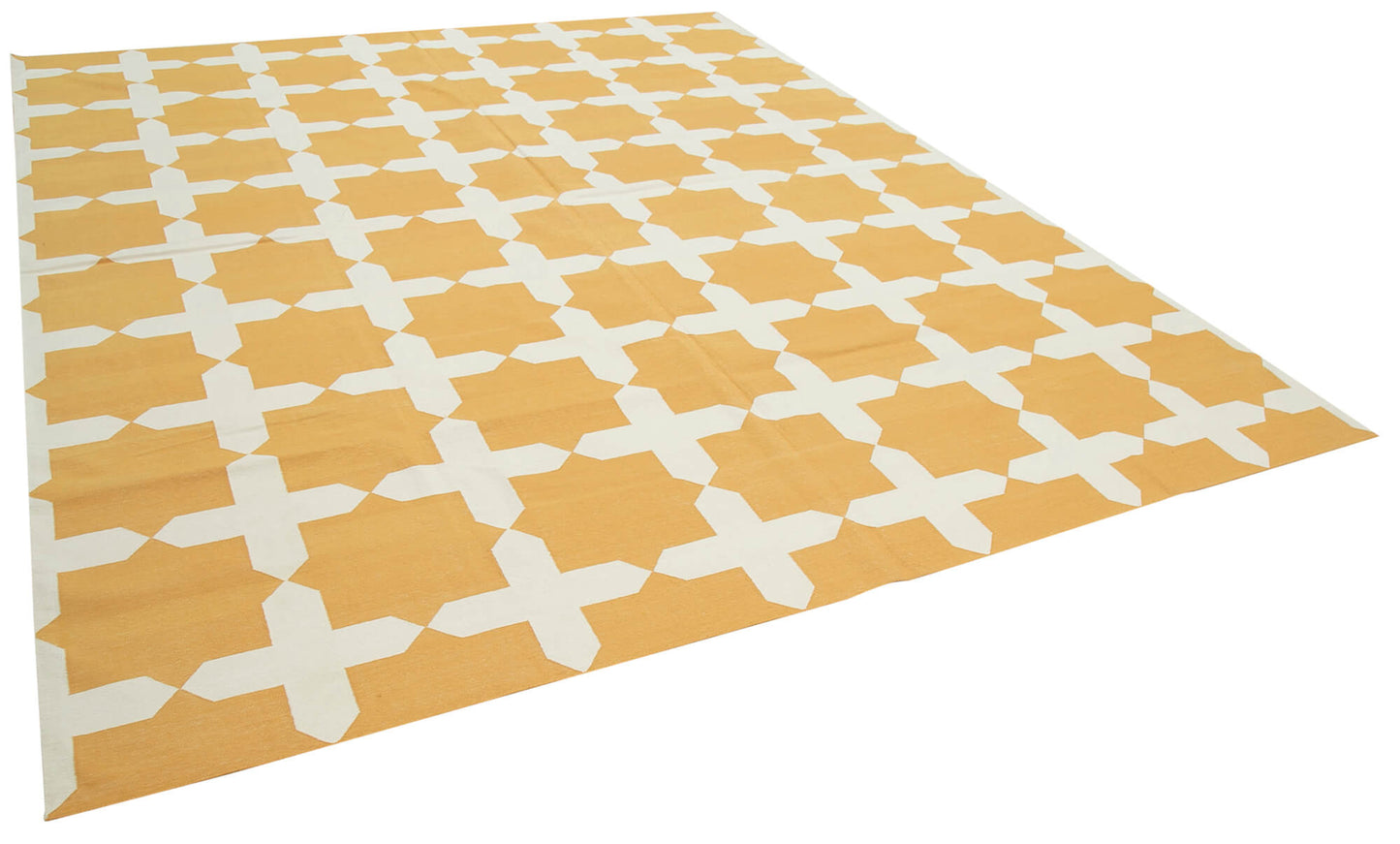 9x12 Yellow Dhurrie Rug - 32684