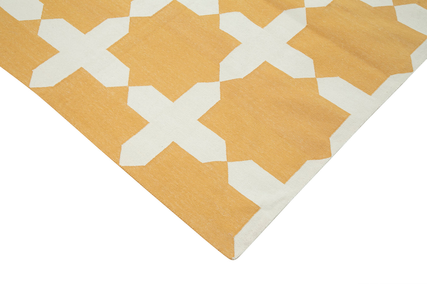 9x12 Yellow Dhurrie Rug - 32684