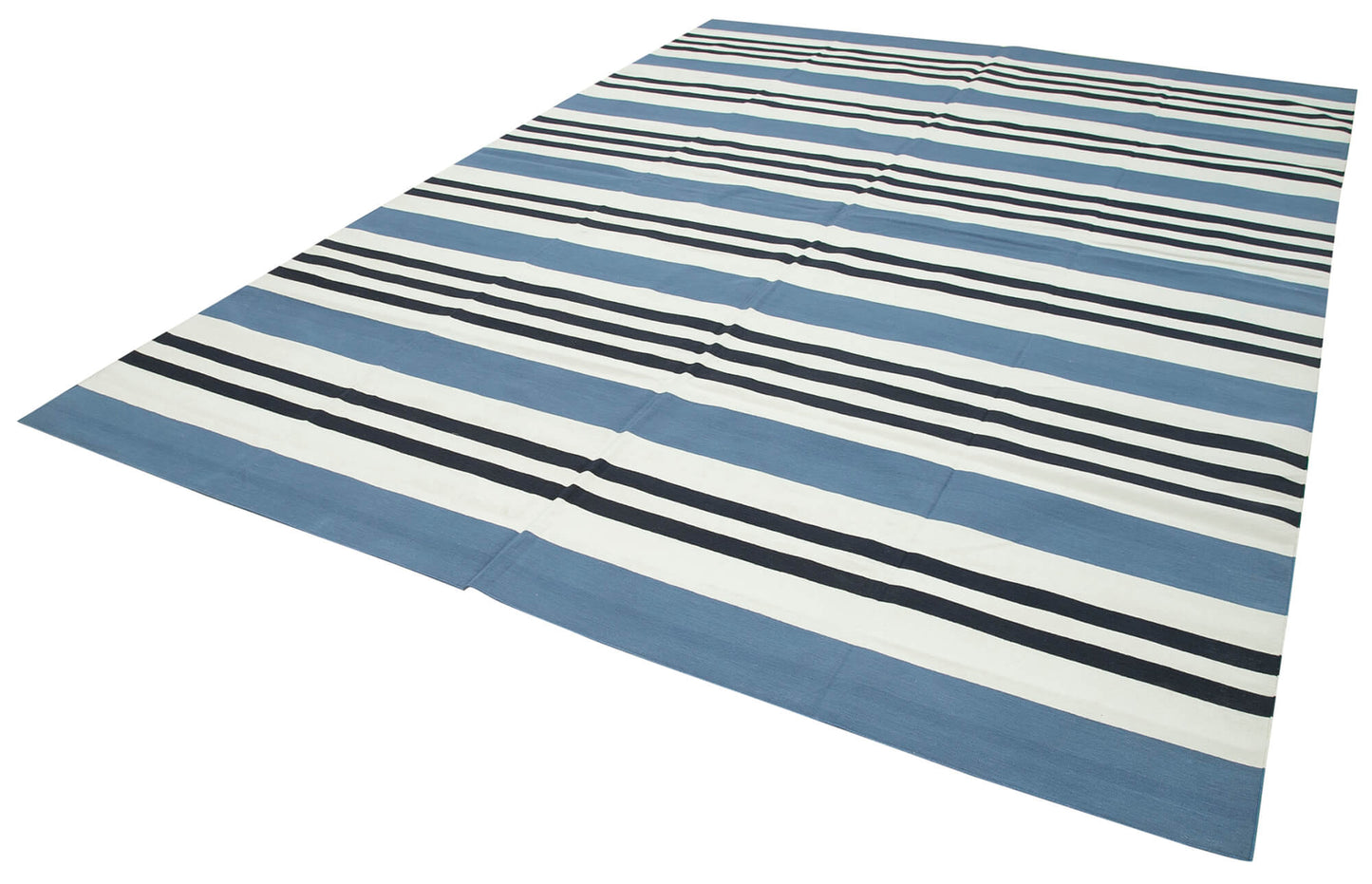 9x12 Blue Dhurrie Rug - 32692