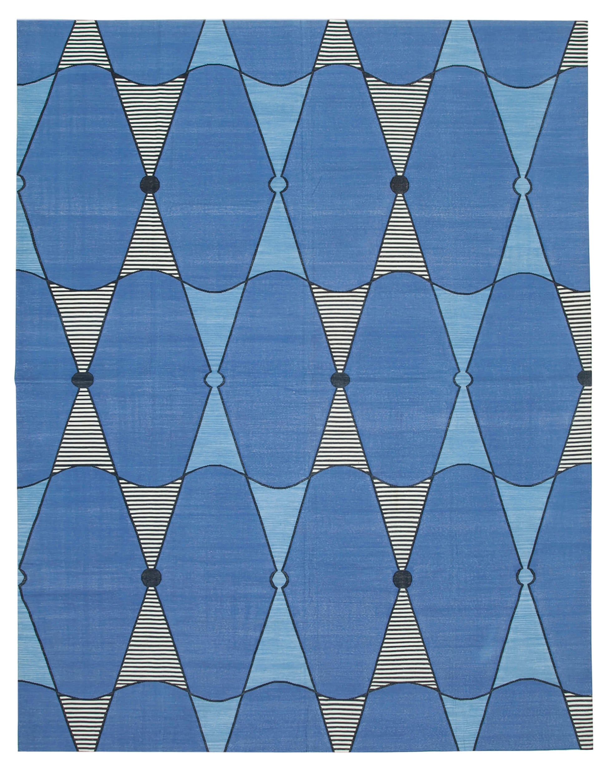 9x12 Blue Dhurrie Rug - 32693