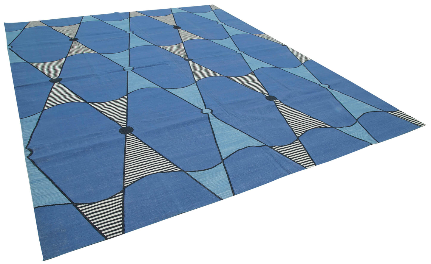 9x12 Blue Dhurrie Rug - 32693