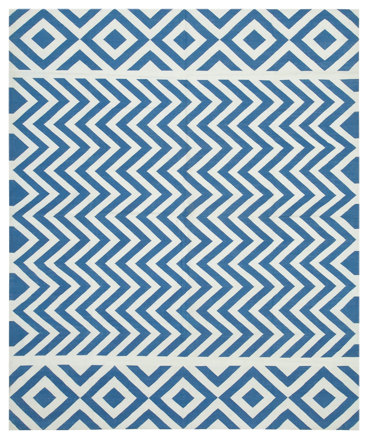 8x10 Blue Dhurrie Rug - 32695