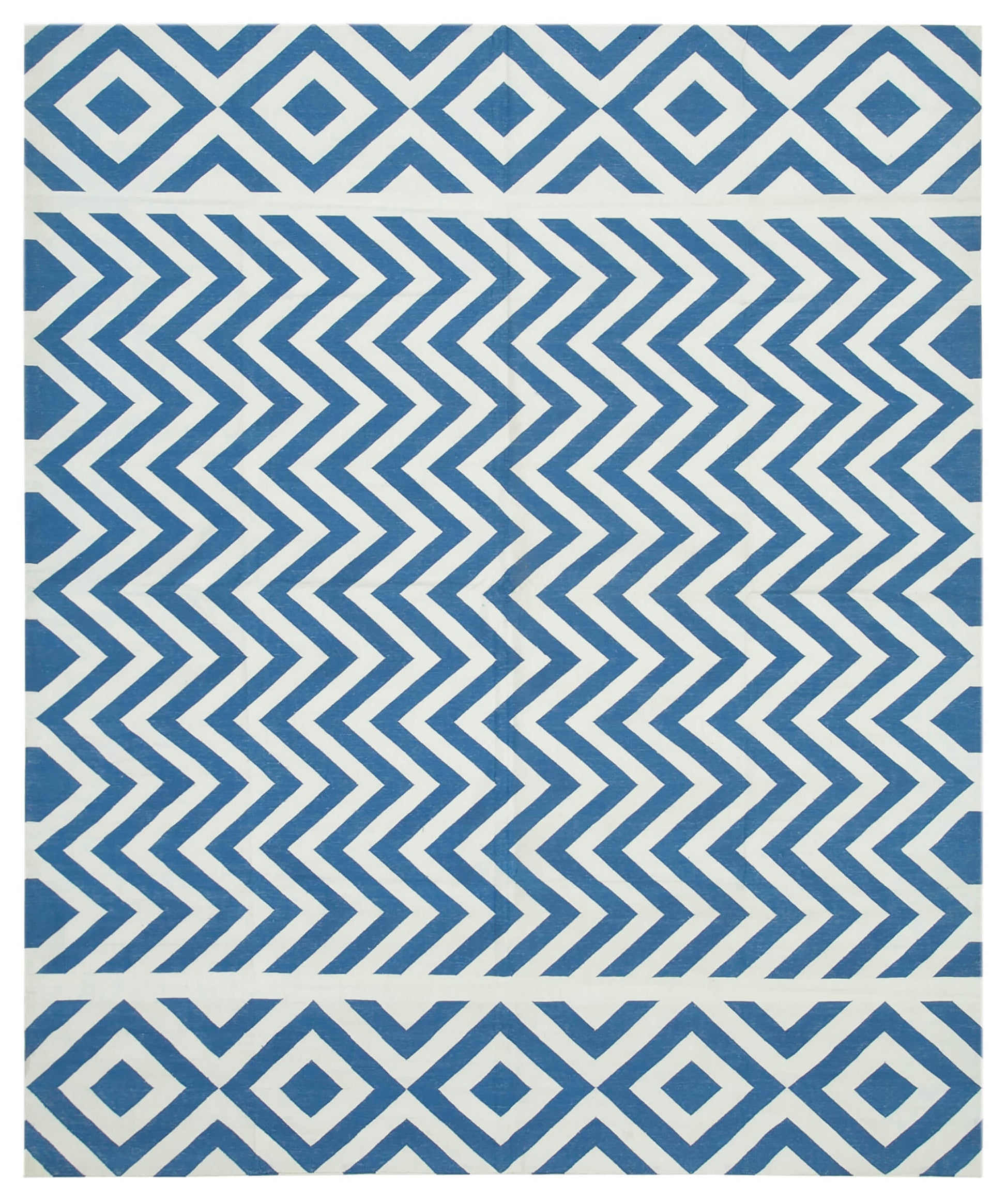 8x10 Blue Dhurrie Rug - 32695