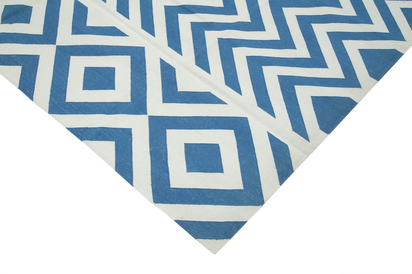 8x10 Blue Dhurrie Rug - 32695