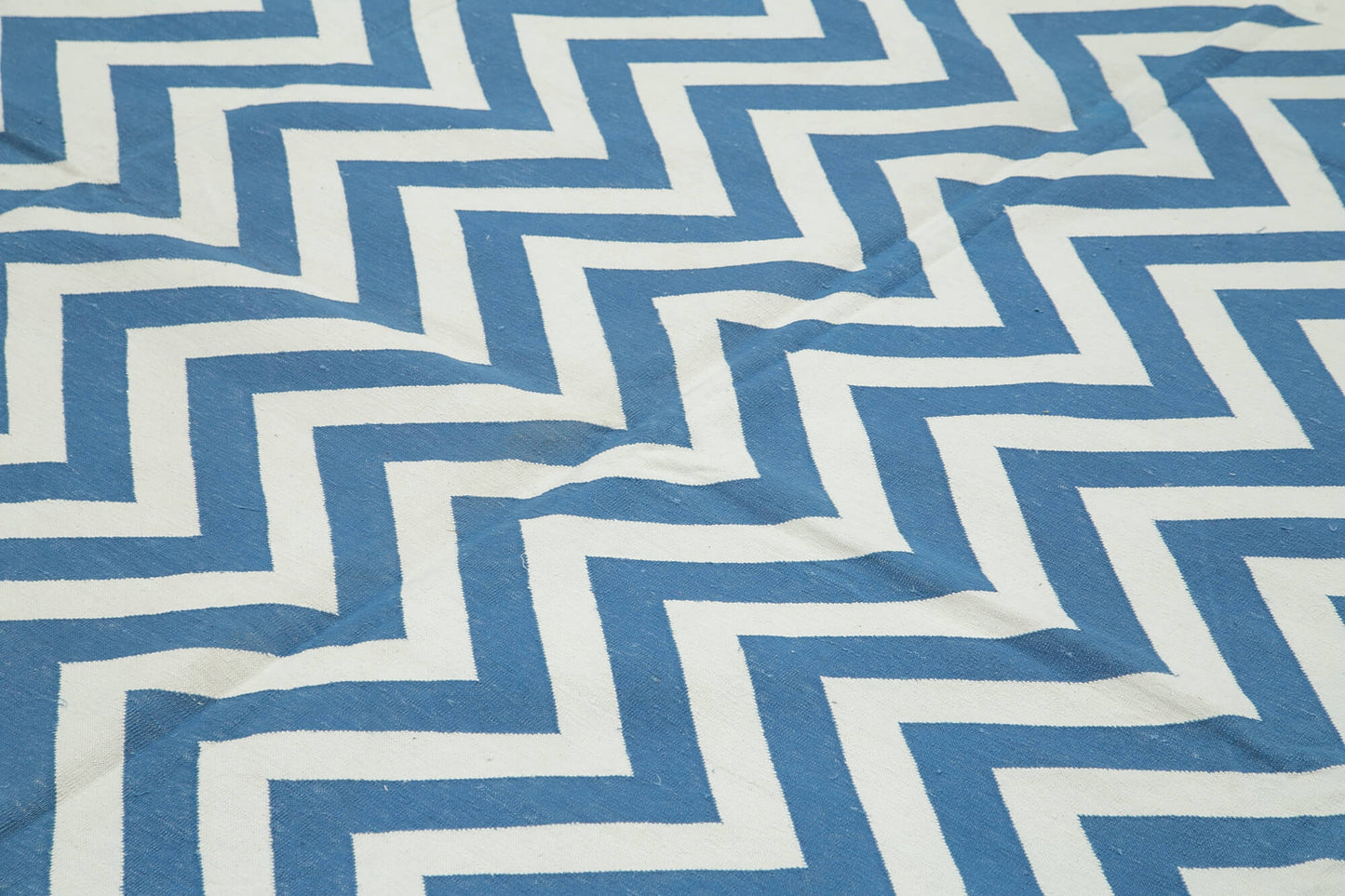 8x10 Blue Dhurrie Rug - 32695