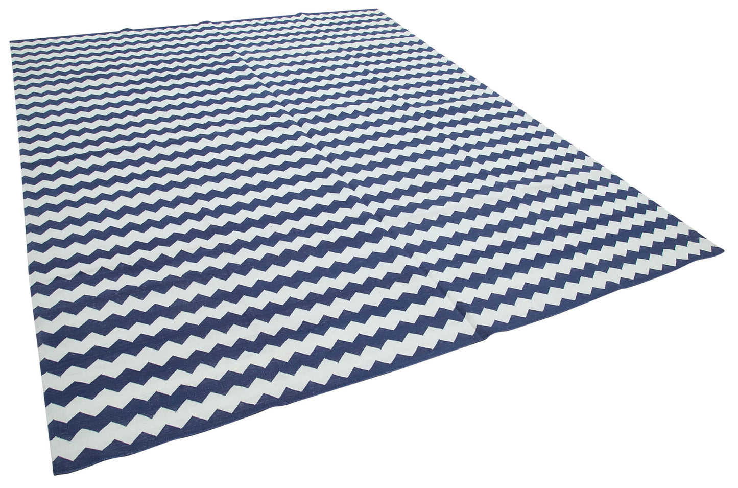 8x10 Blue Dhurrie Rug - 32696