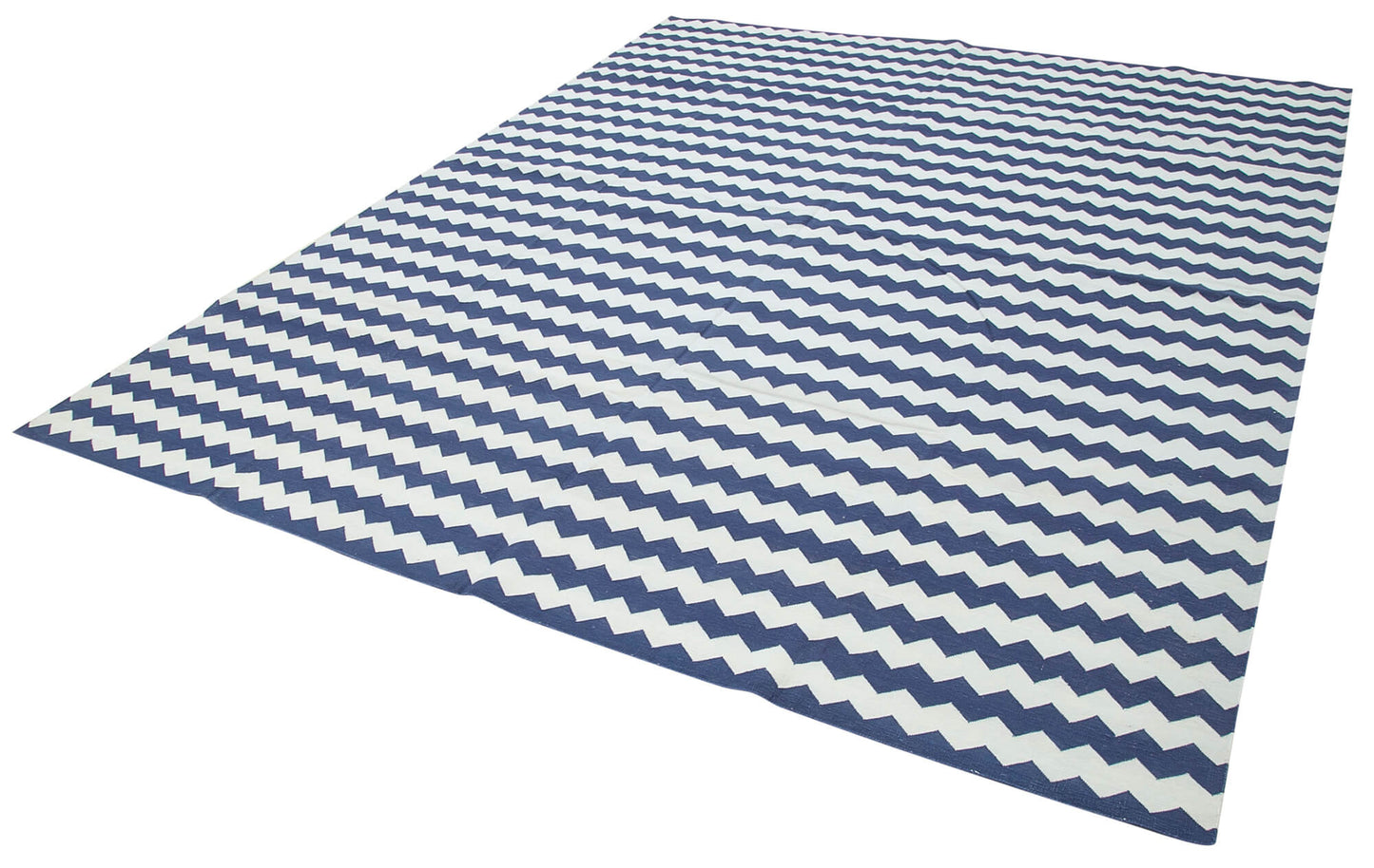 8x10 Blue Dhurrie Rug - 32696