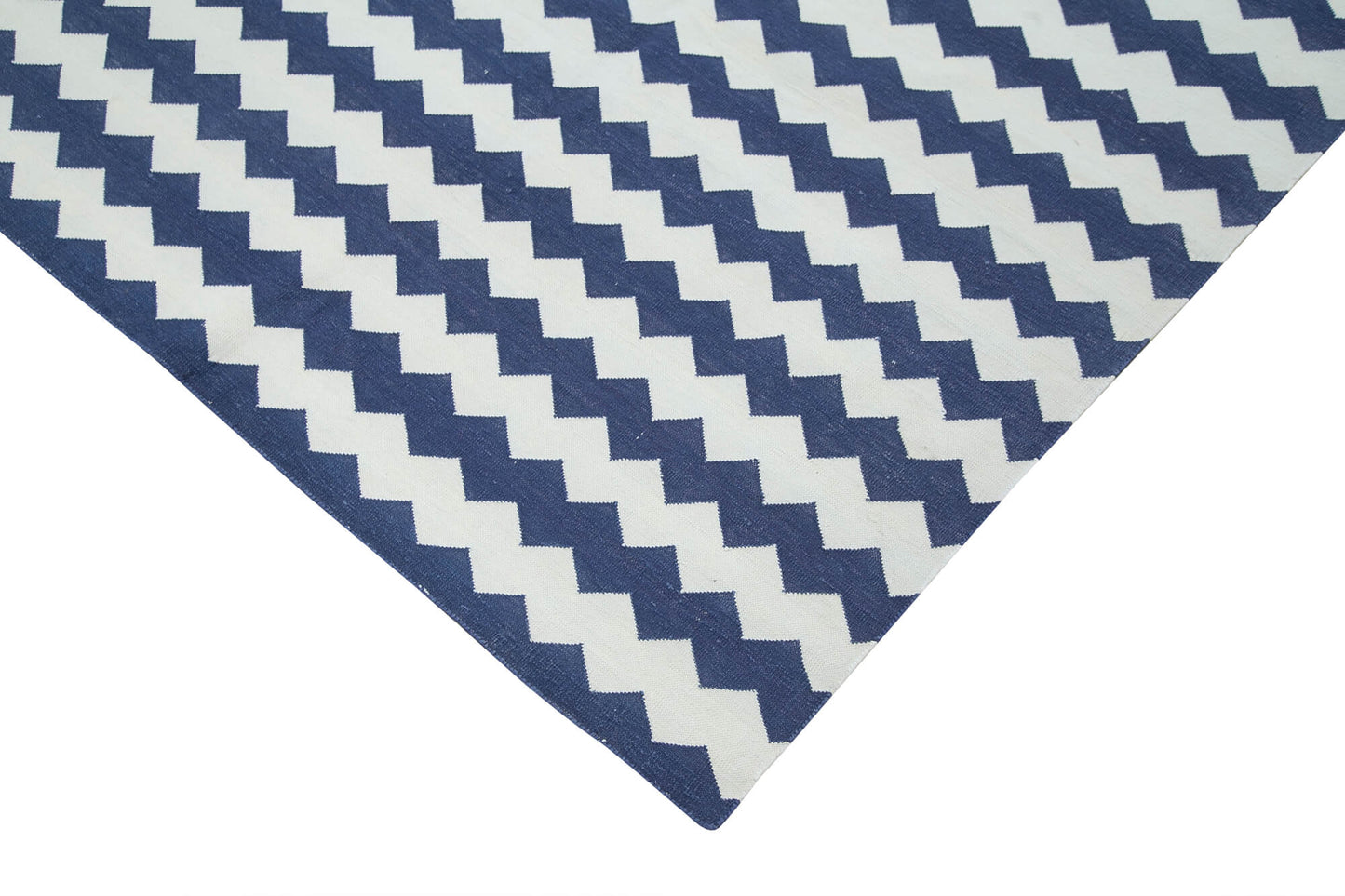 8x10 Blue Dhurrie Rug - 32696