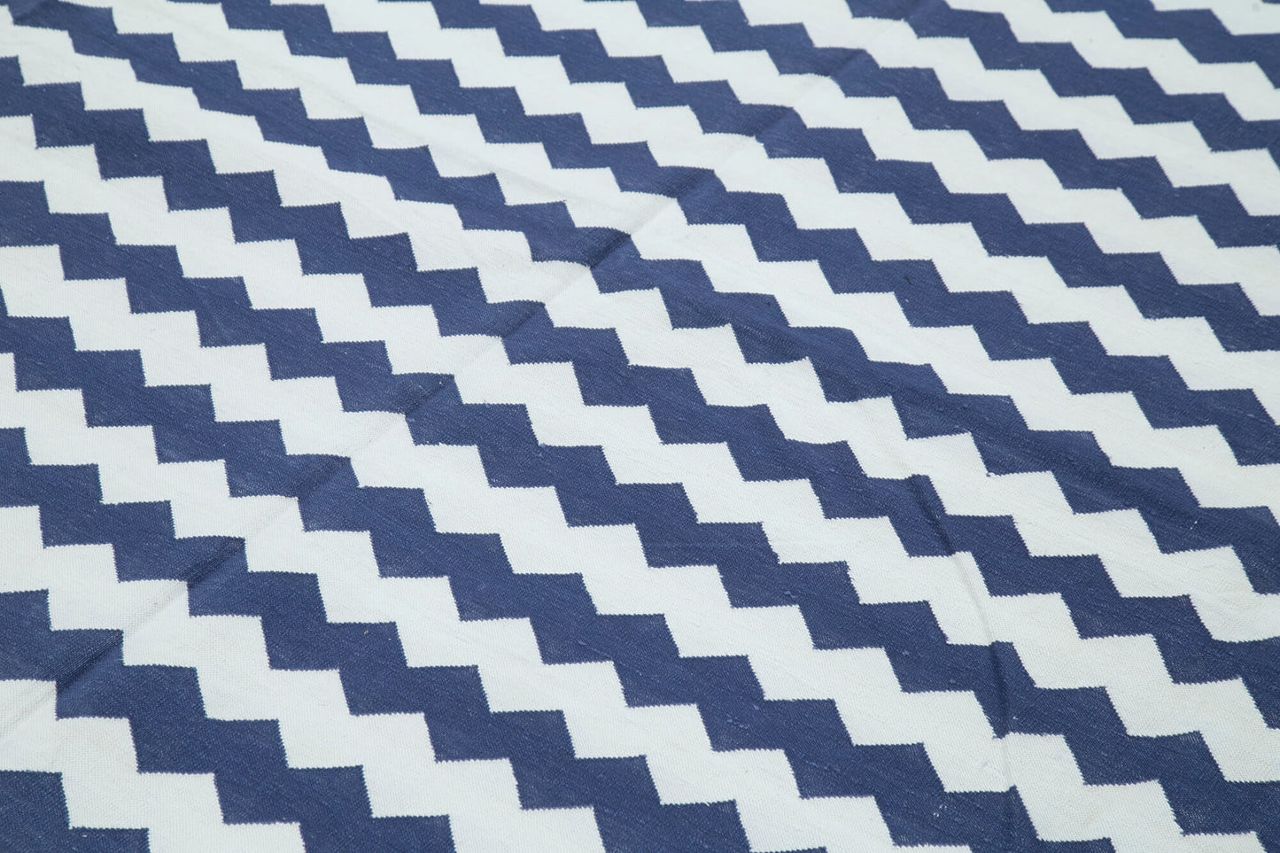 8x10 Blue Dhurrie Rug - 32696