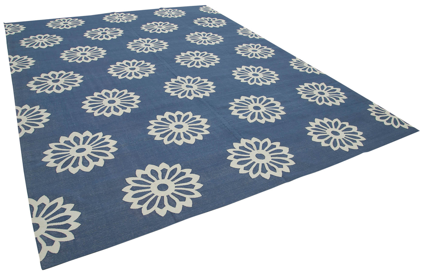 9x12 Blue Dhurrie Rug - 32700