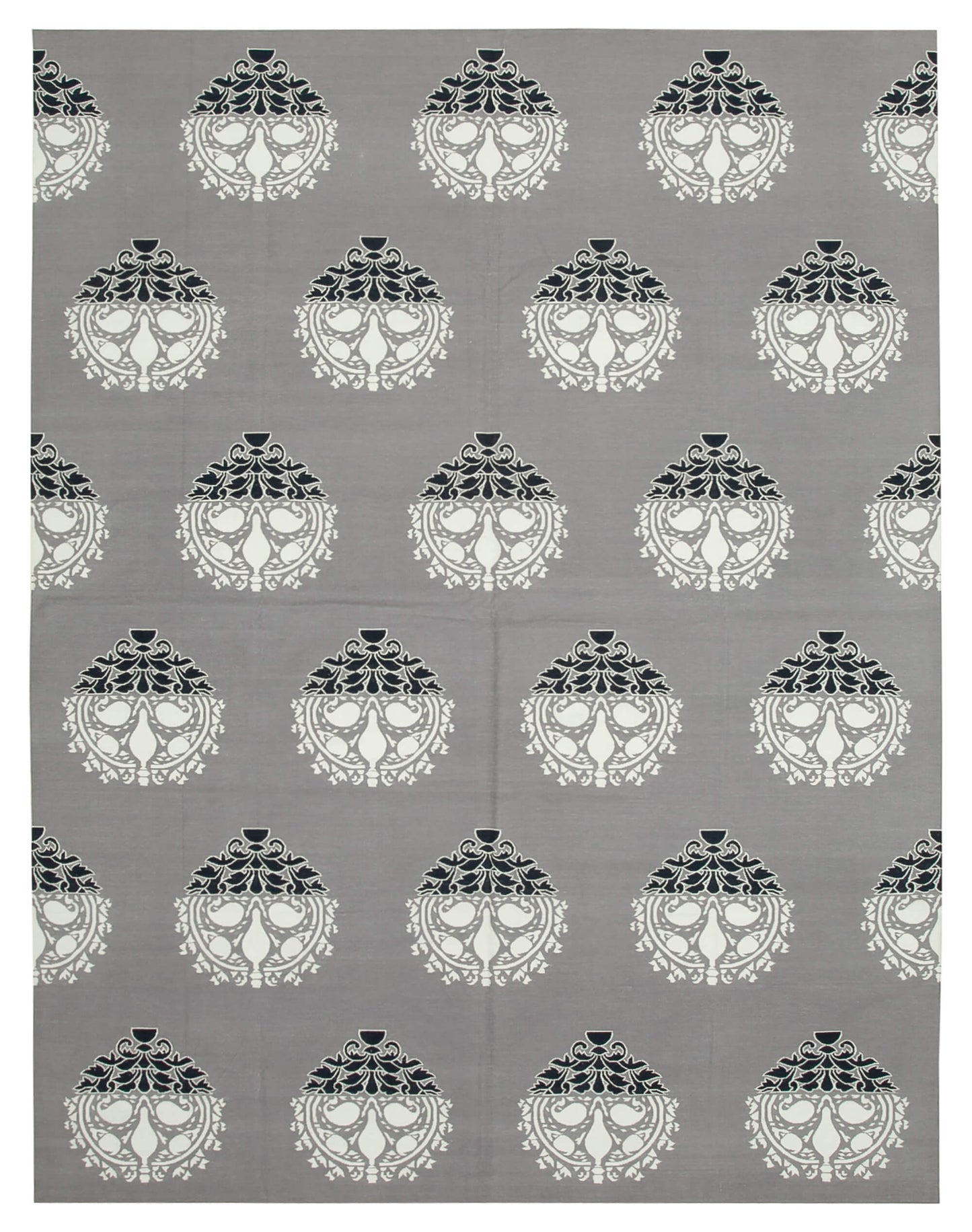 9x12 Grey Dhurrie Rug - 32703