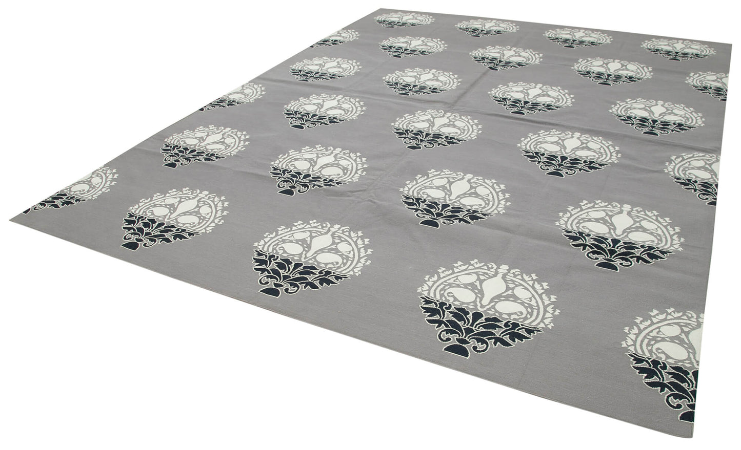 9x12 Grey Dhurrie Rug - 32703