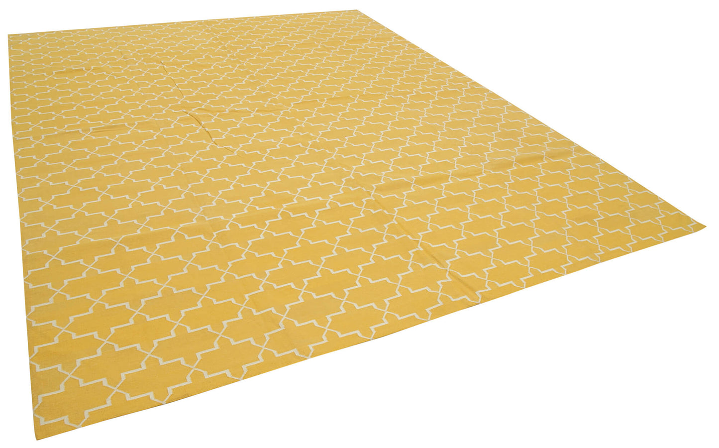 9x12 Yellow Dhurrie Rug - 32704