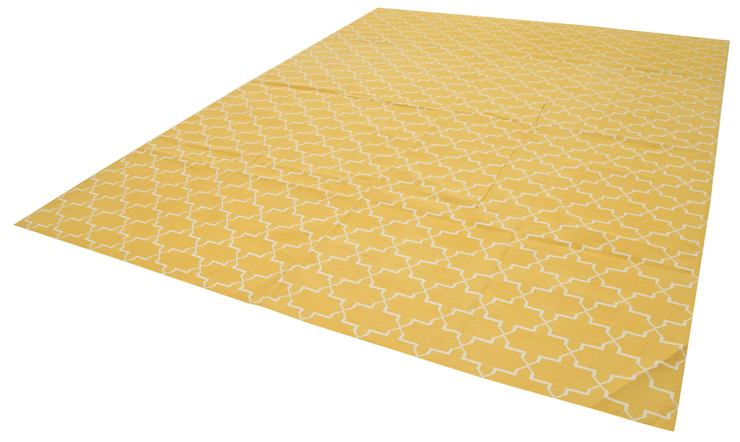 9x12 Yellow Dhurrie Rug - 32704