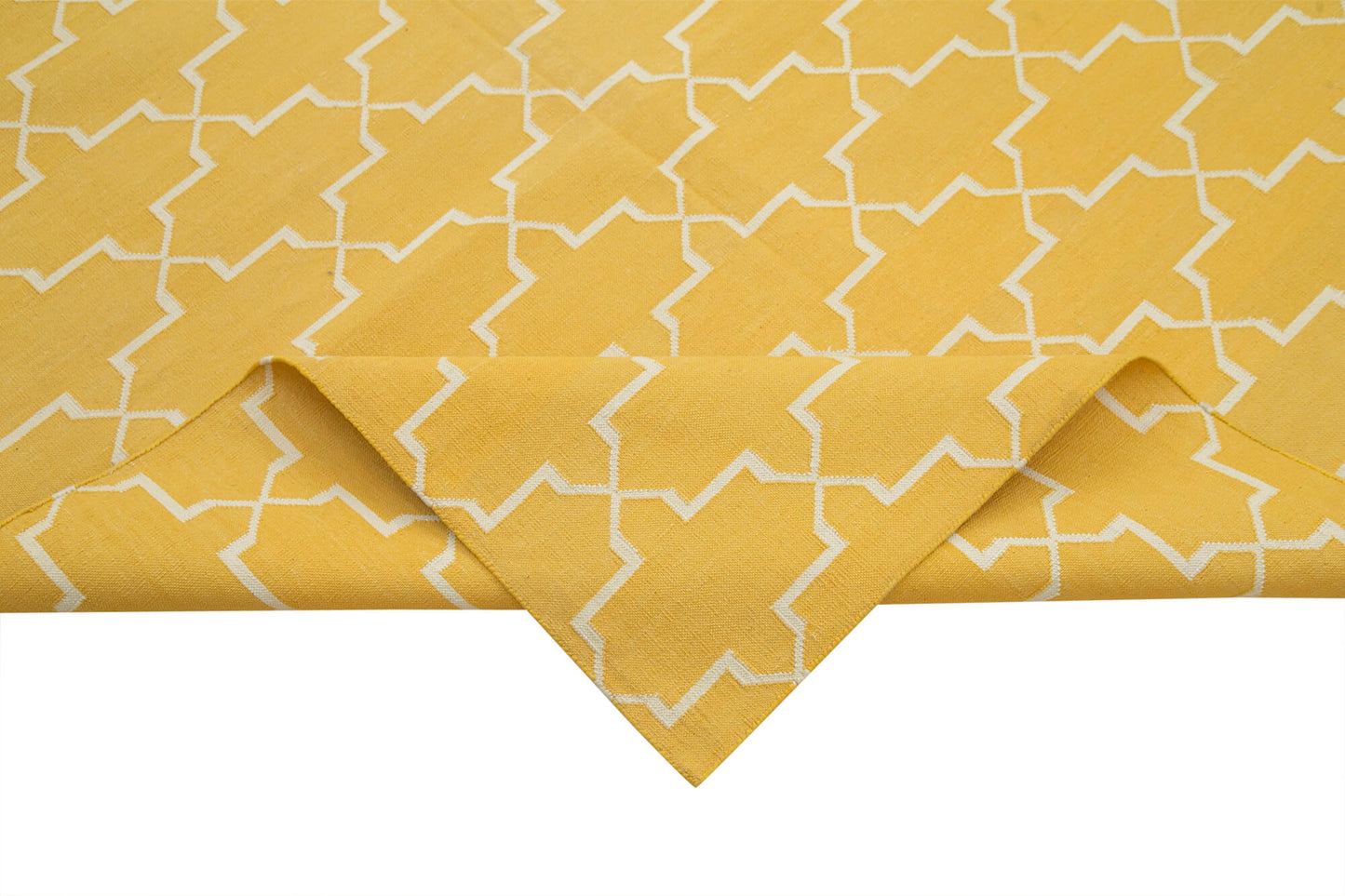 9x12 Yellow Dhurrie Rug - 32704