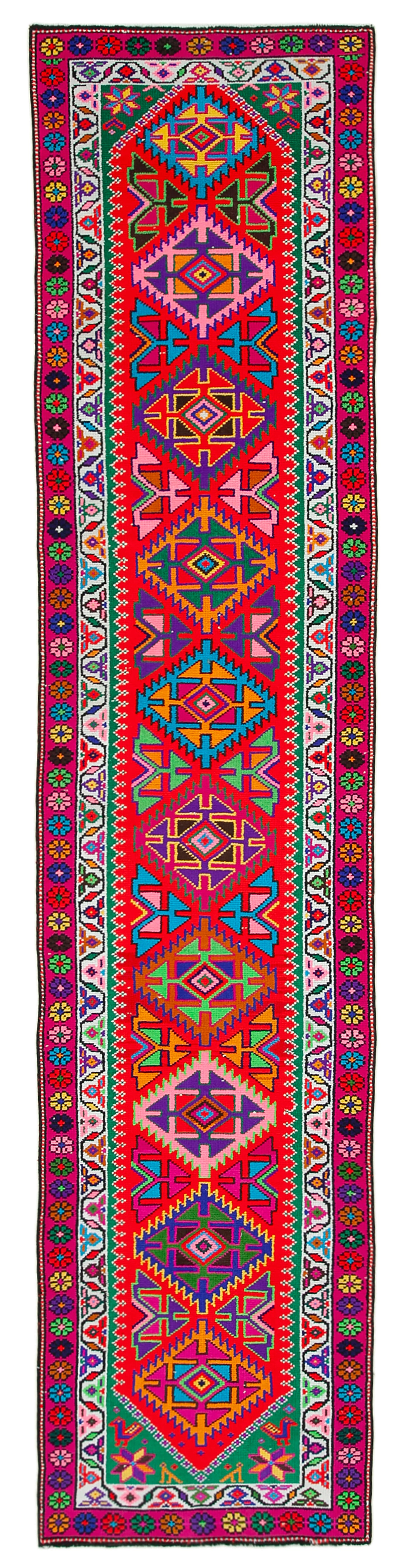 3x12 Red Boho Runner Rugs - 32739