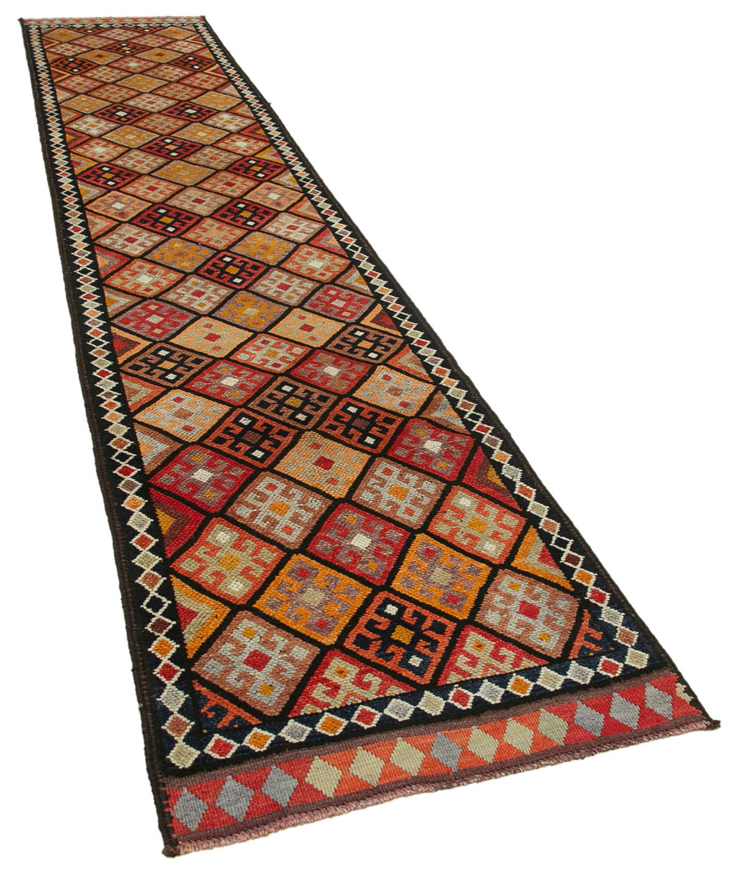 3x14 Black Boho Runner Rugs - 32762