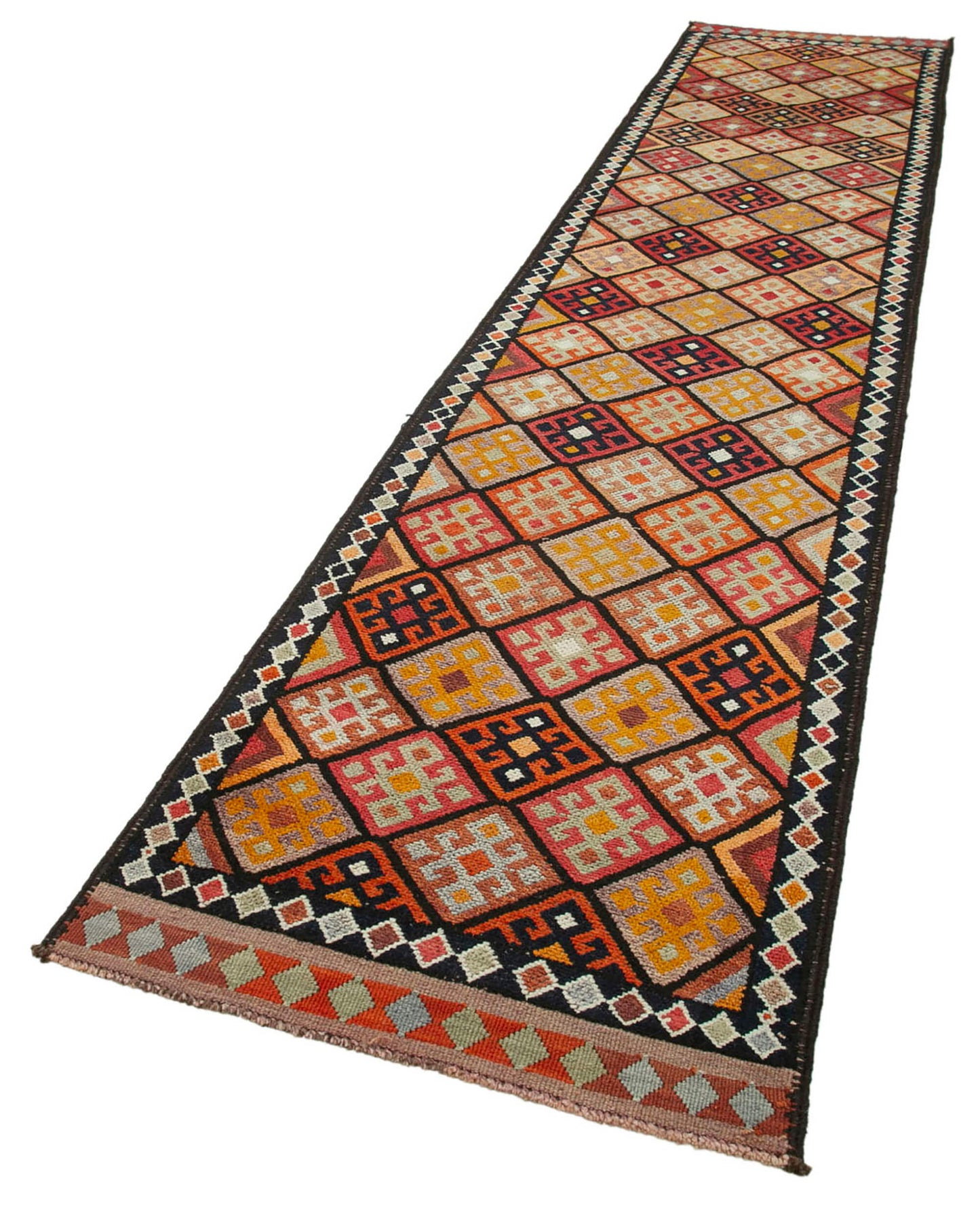 3x14 Black Boho Runner Rugs - 32762