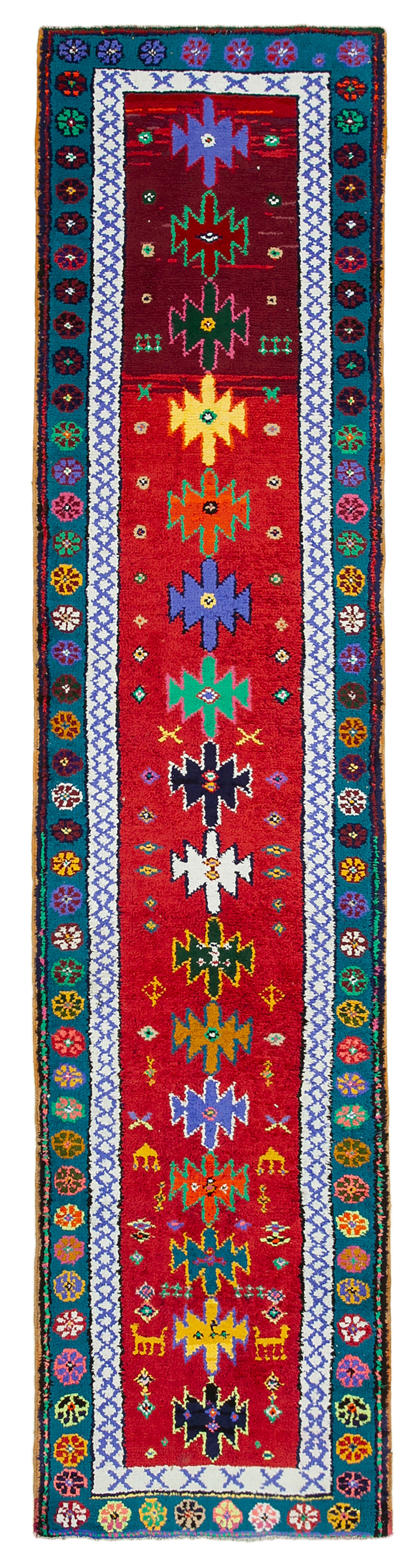 3x12 Red Boho Runner Rugs - 32835