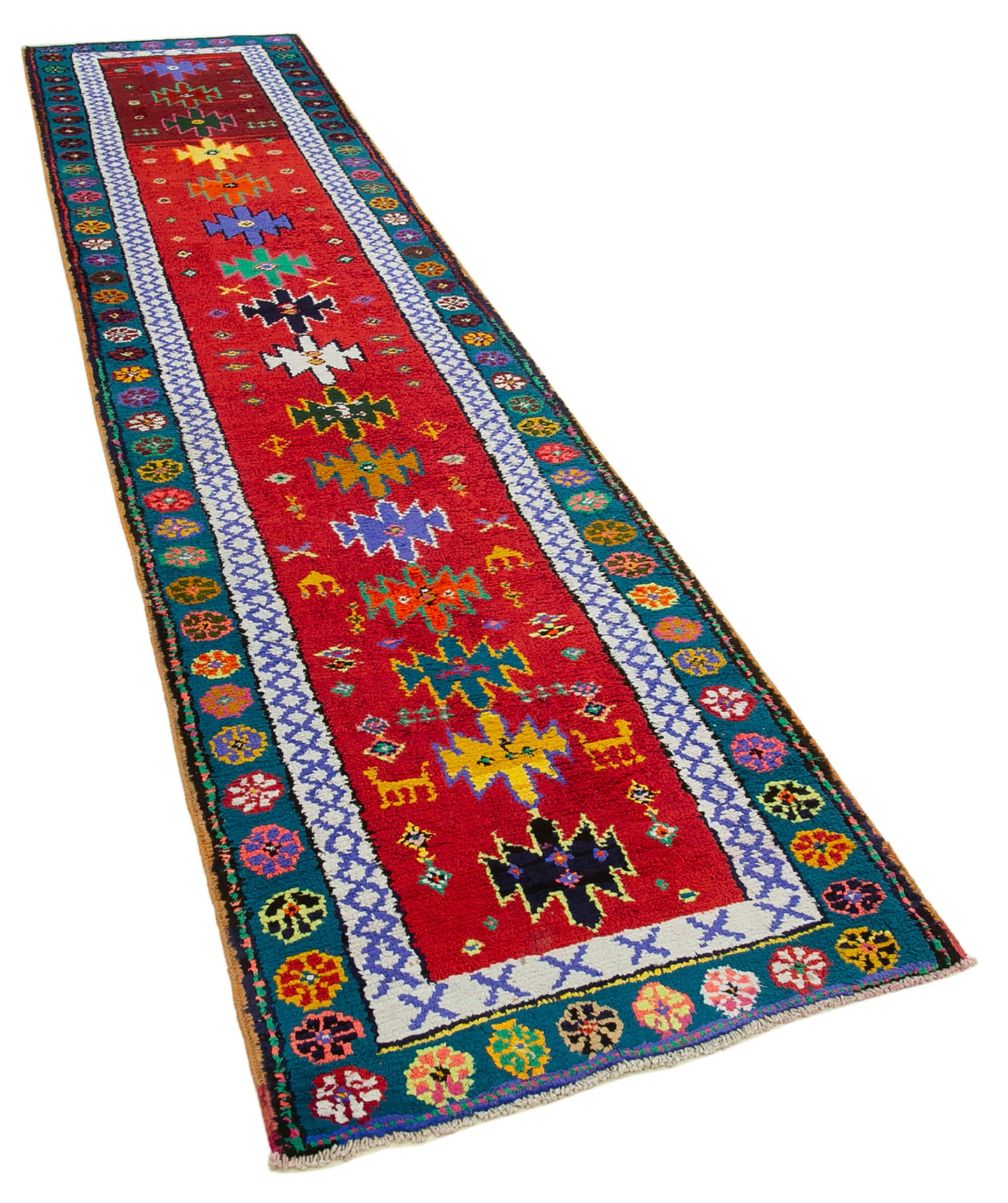 3x12 Red Boho Runner Rugs - 32835