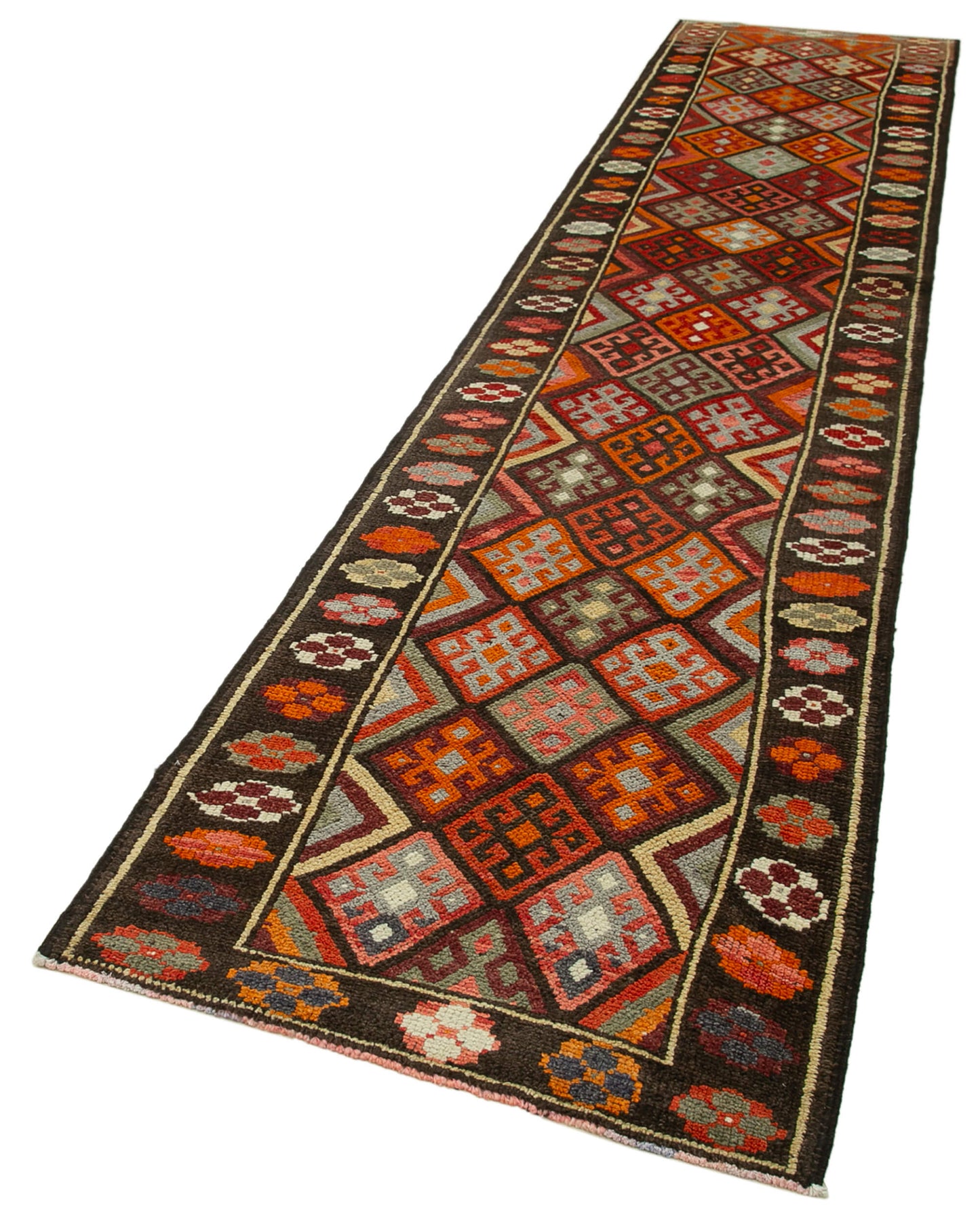 3x14 Orange Boho Runner Rugs - 32852